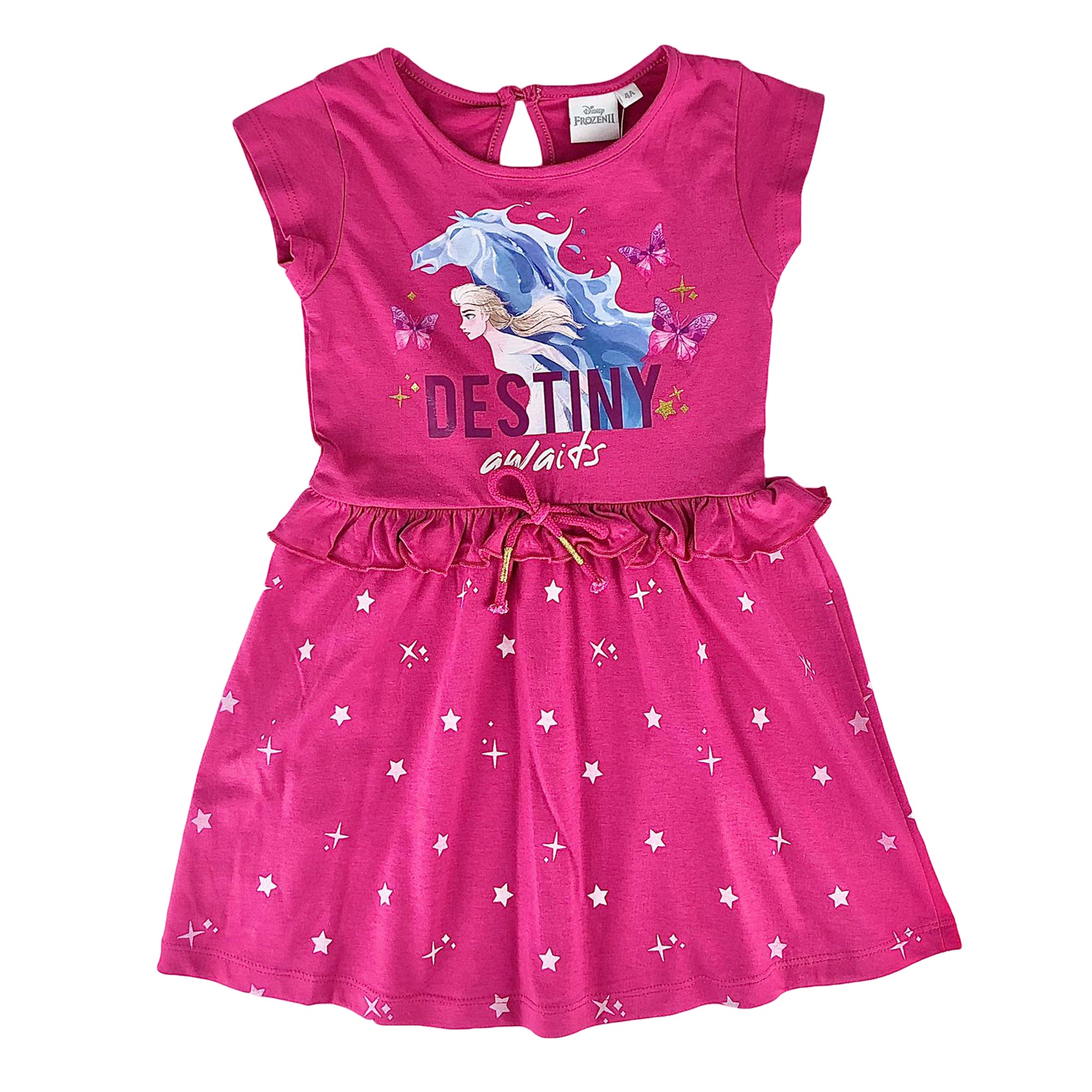 Abito bambina Disney Frozen maniche corte vestitino in cotone stampato 2823