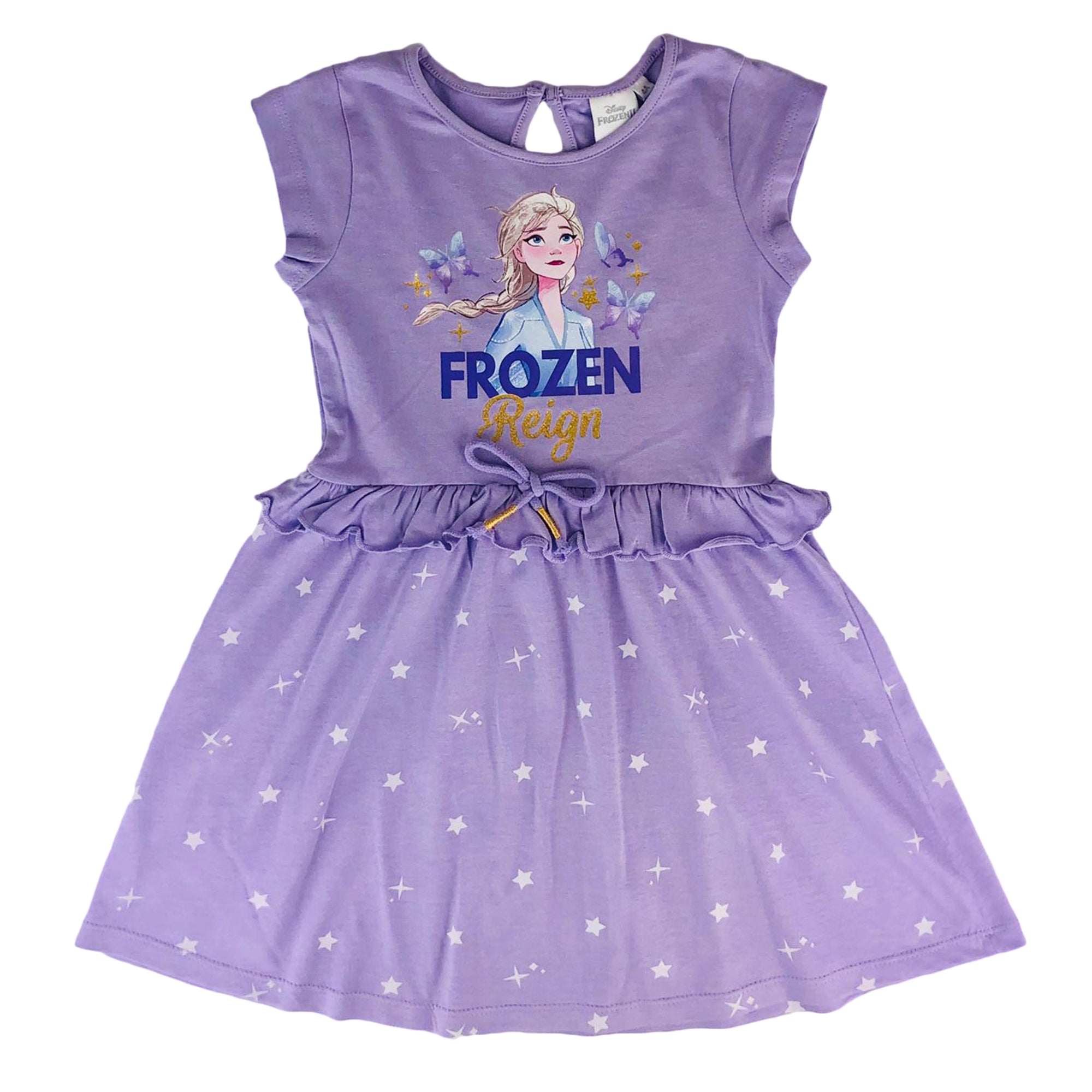 Abito bambina Disney Frozen maniche corte vestitino in cotone stampato 2823