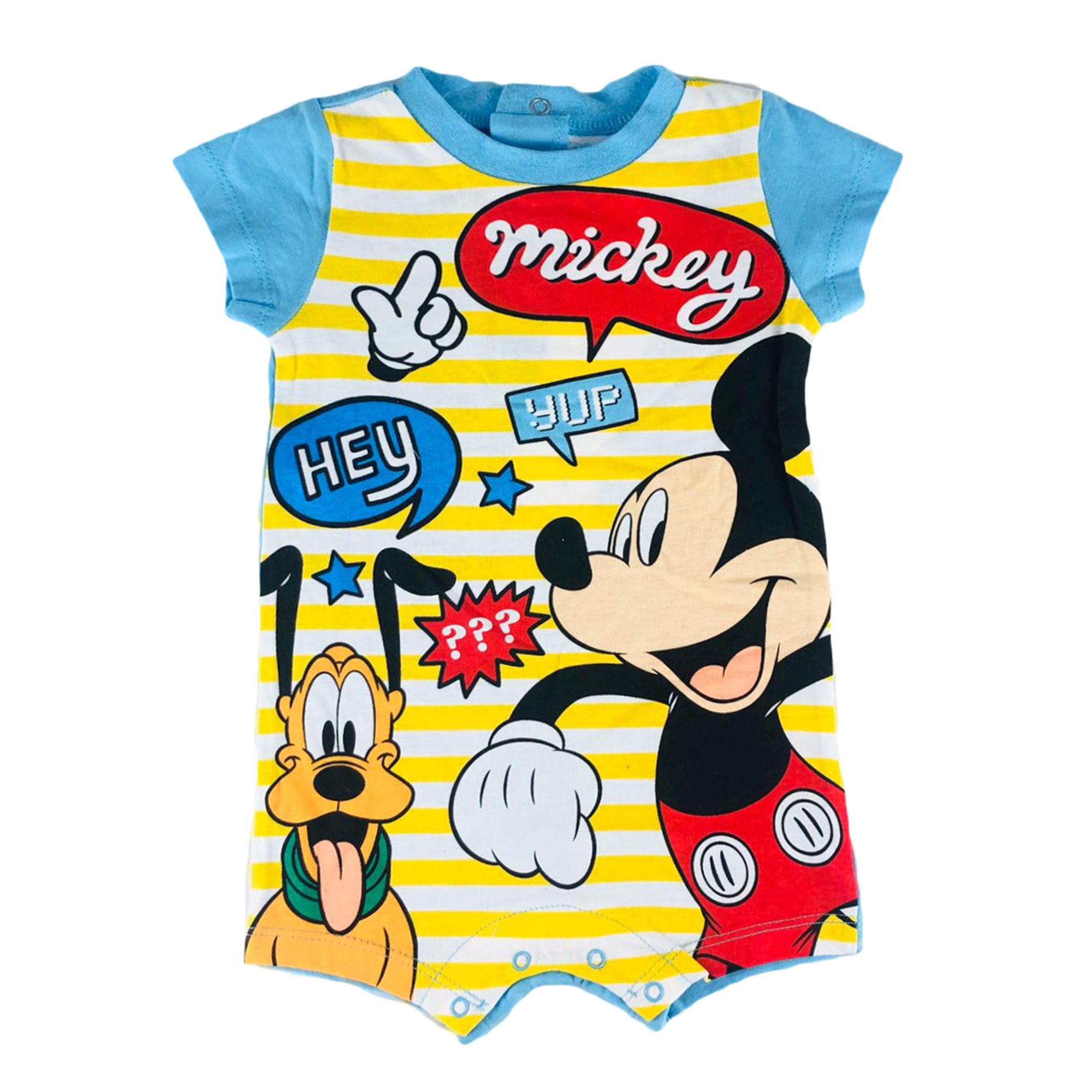 Pagliaccetto tutina bimbo Disney Mickey Mouse body neonato cotone stampa 2832