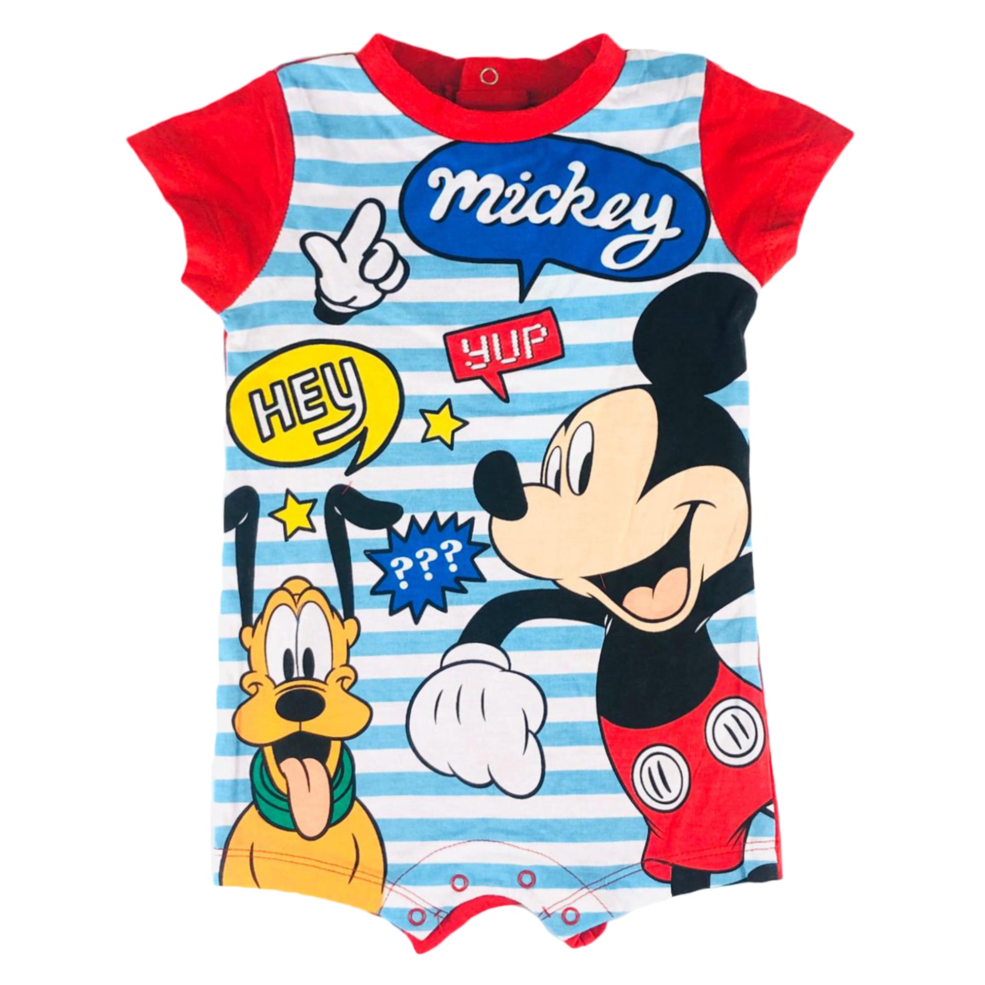 Pagliaccetto tutina bimbo Disney Mickey Mouse body neonato cotone stampa 2832