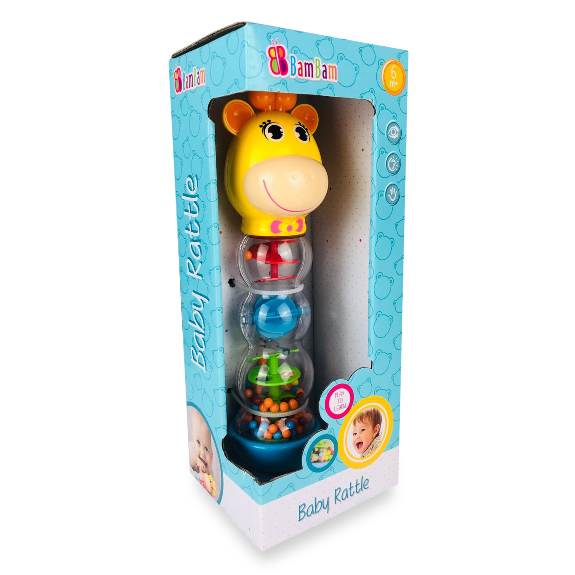 Giocattolo creativo per bambini BamBam giraffa con sonaglietto 2835