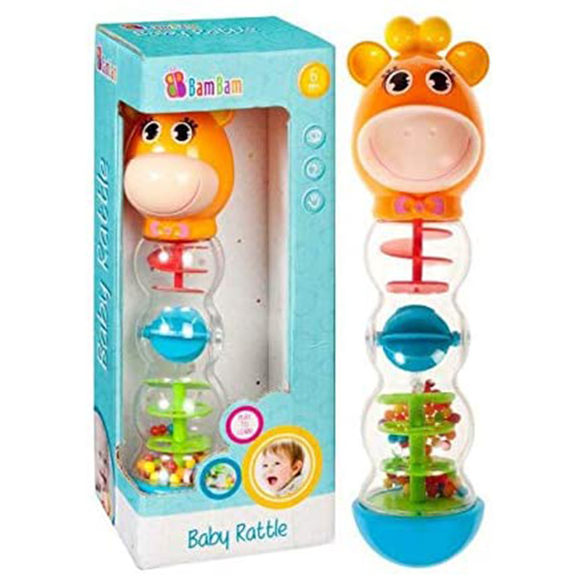 Giocattolo creativo per bambini BamBam giraffa con sonaglietto 2835