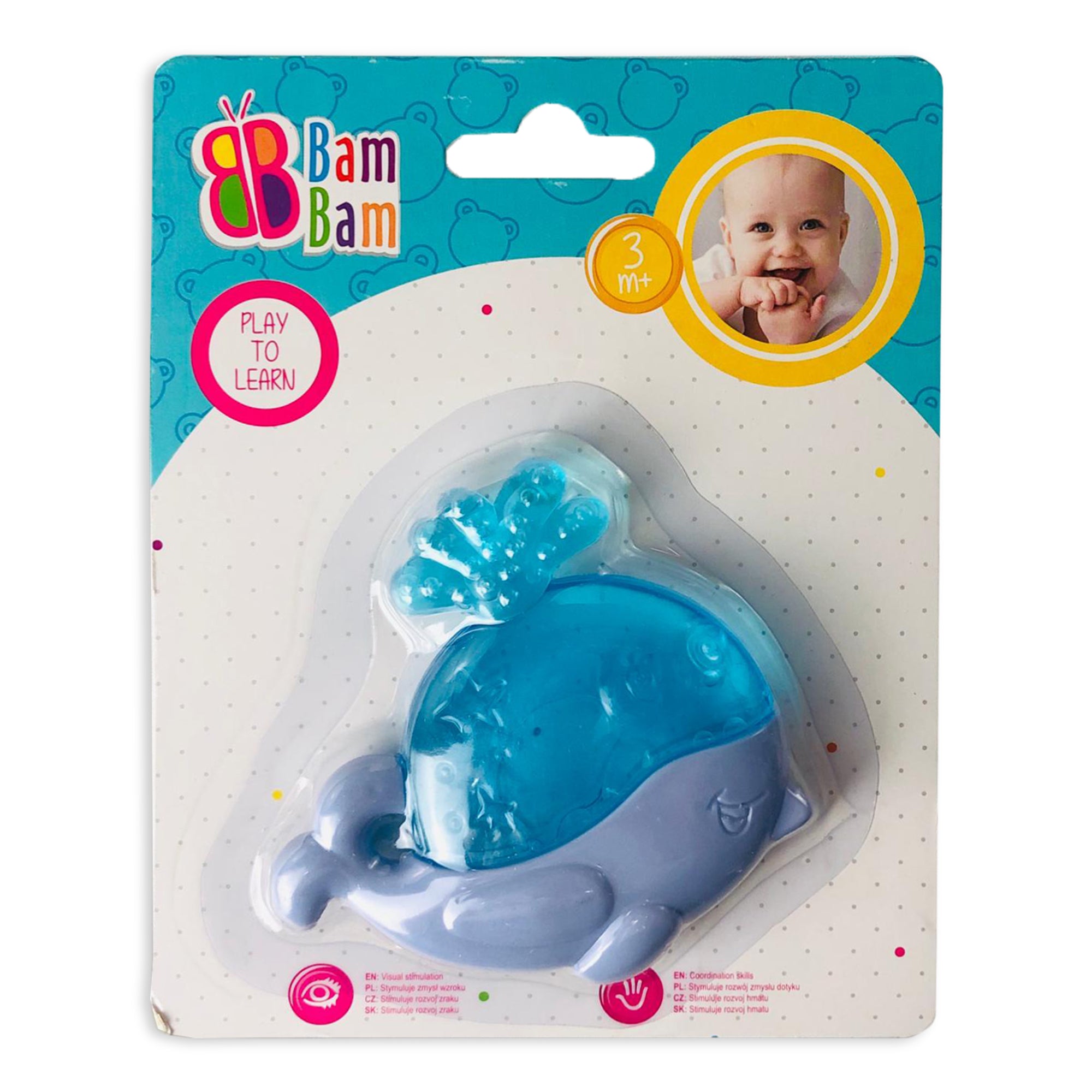 Gioco per neonato BamBam massaggiagengive dentaruolo forma di balena 2852