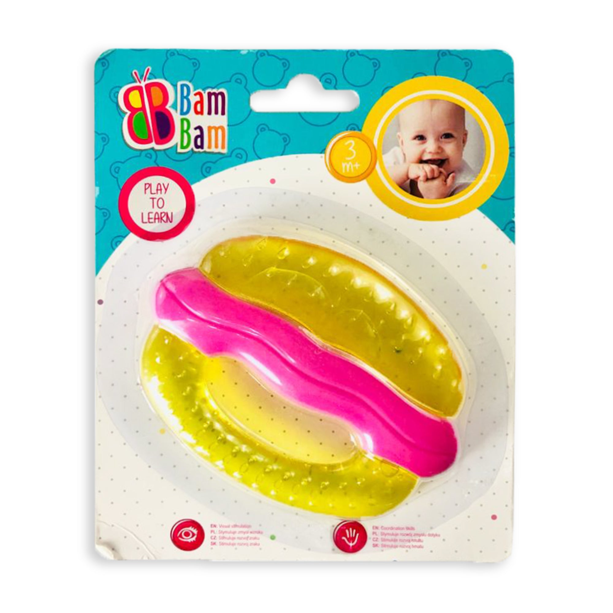 Gioco per neonato BamBam massaggiagengive dentaruolo forma di hamburger 2853