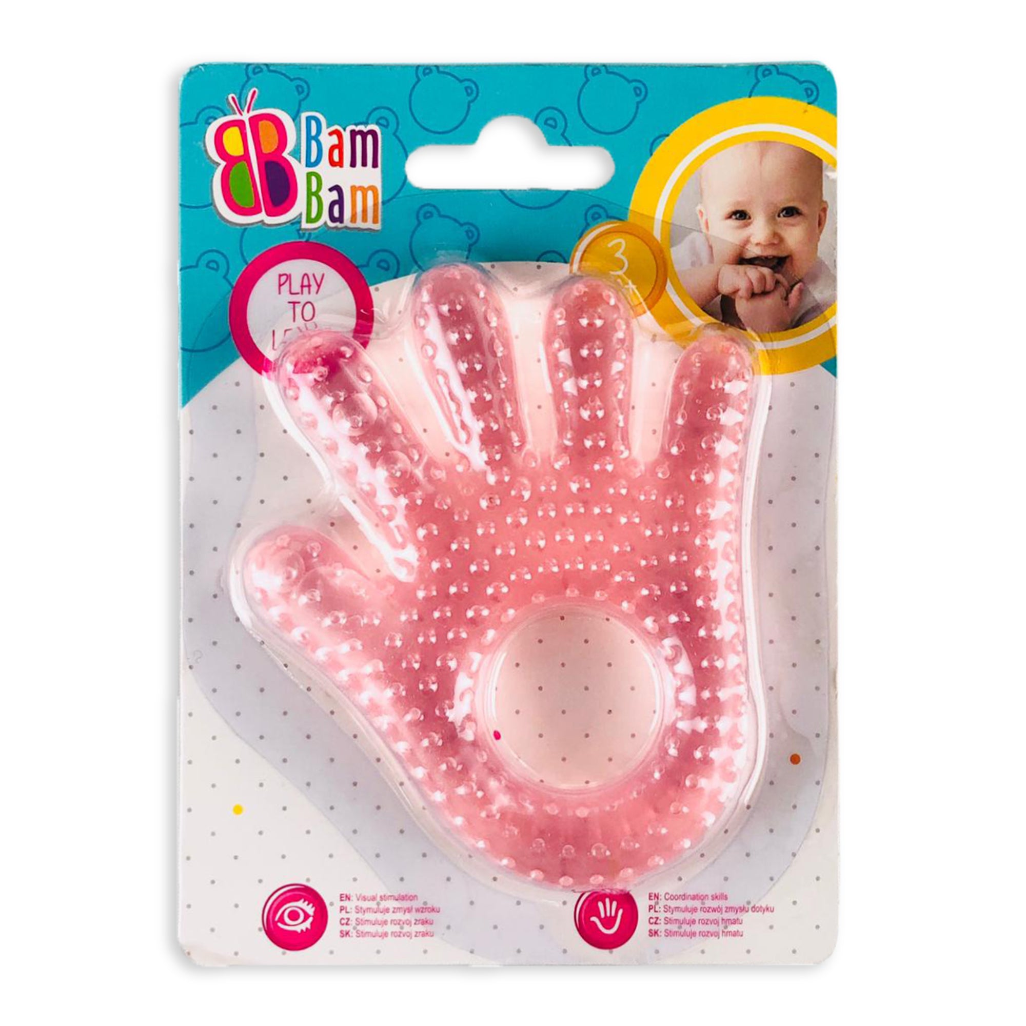 Gioco per neonato BamBam massaggiagengive dentaruolo forma di mano 2855