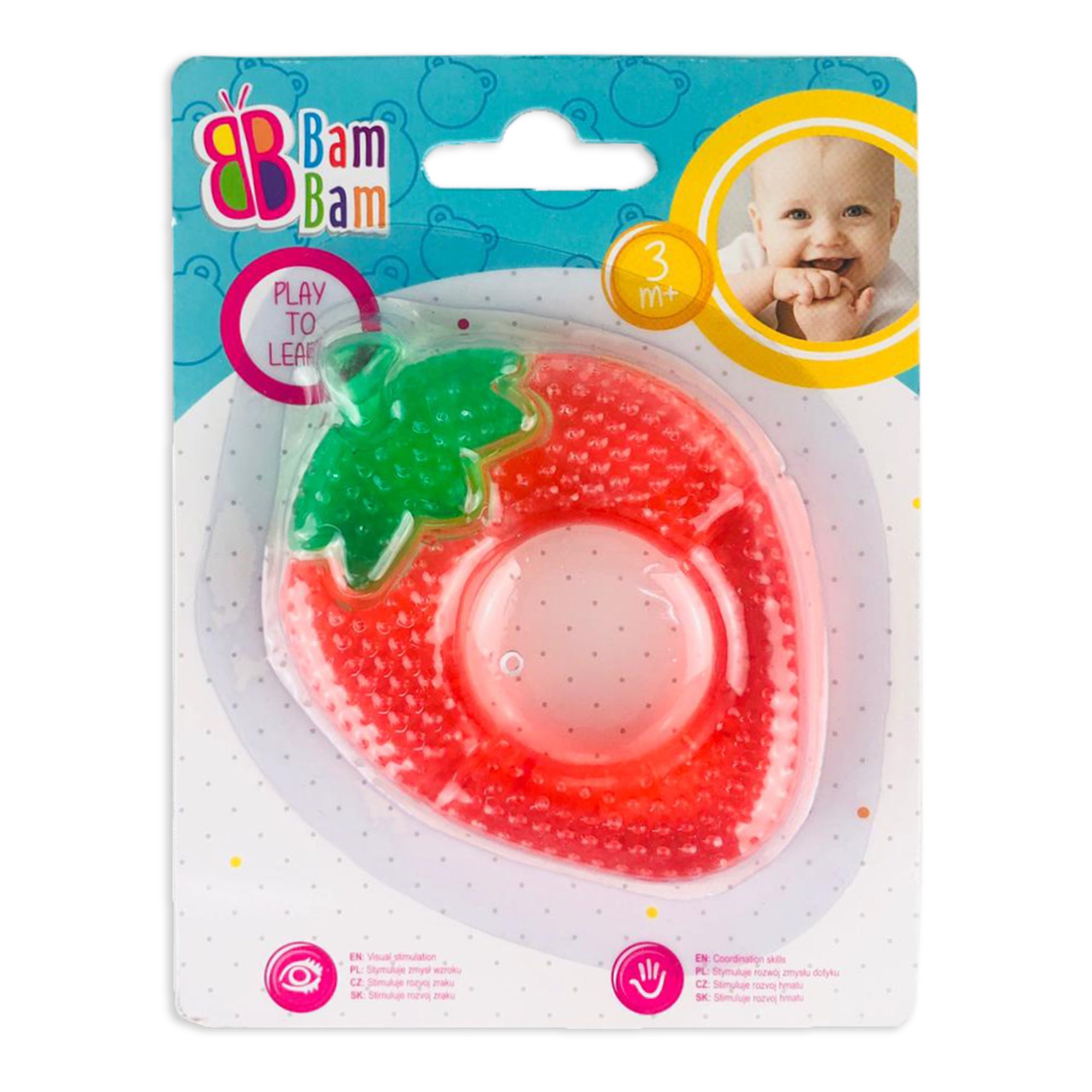 Gioco per neonato BamBam massaggiagengive dentaruolo forma di fragola 2856