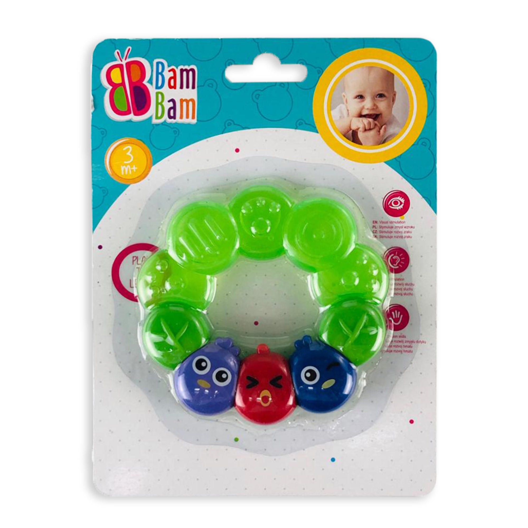 Gioco per neonato BamBam massaggiagengive dentaruolo forma di pulcini 2861