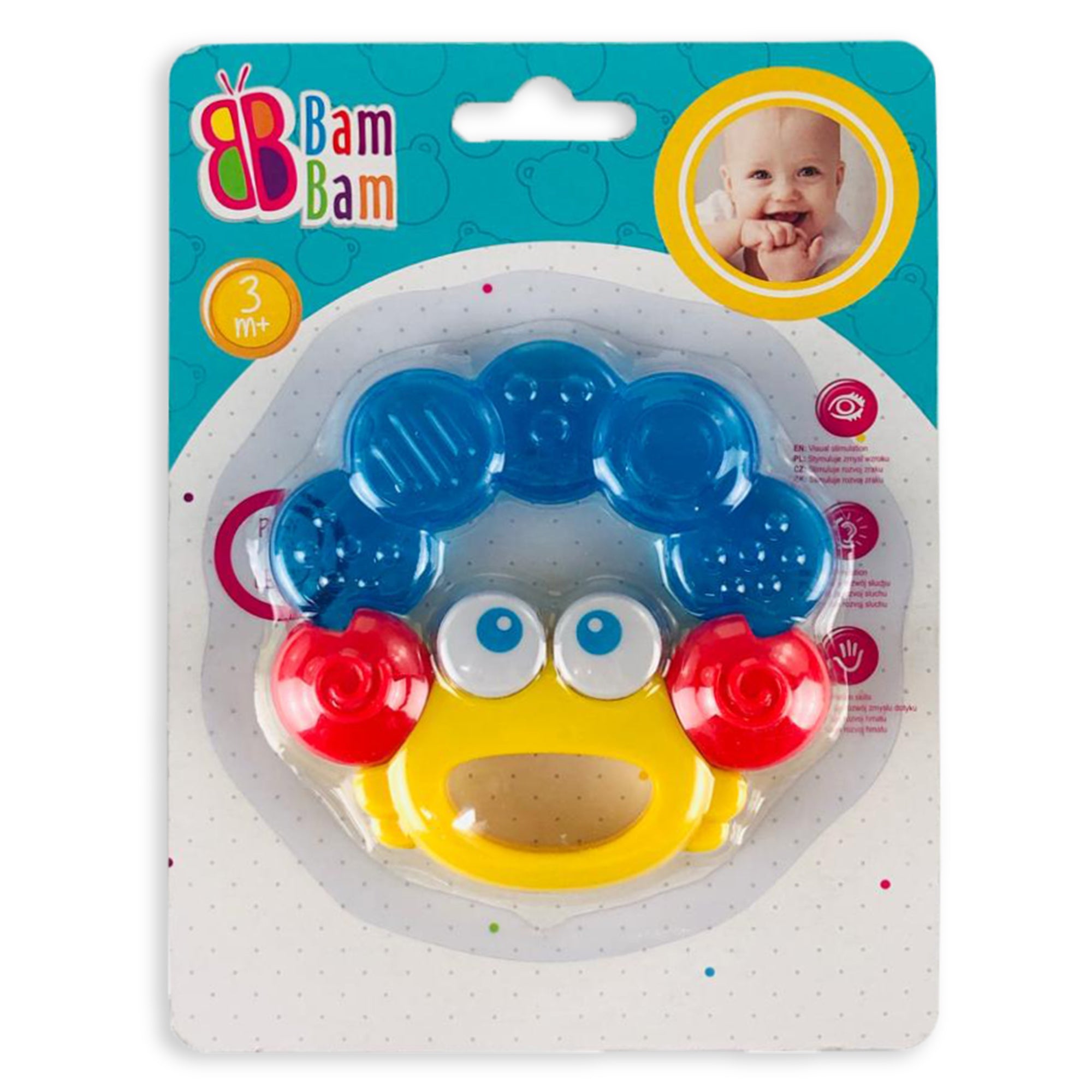 Gioco per neonato BamBam massaggiagengive dentaruolo forma di pulcini 2862