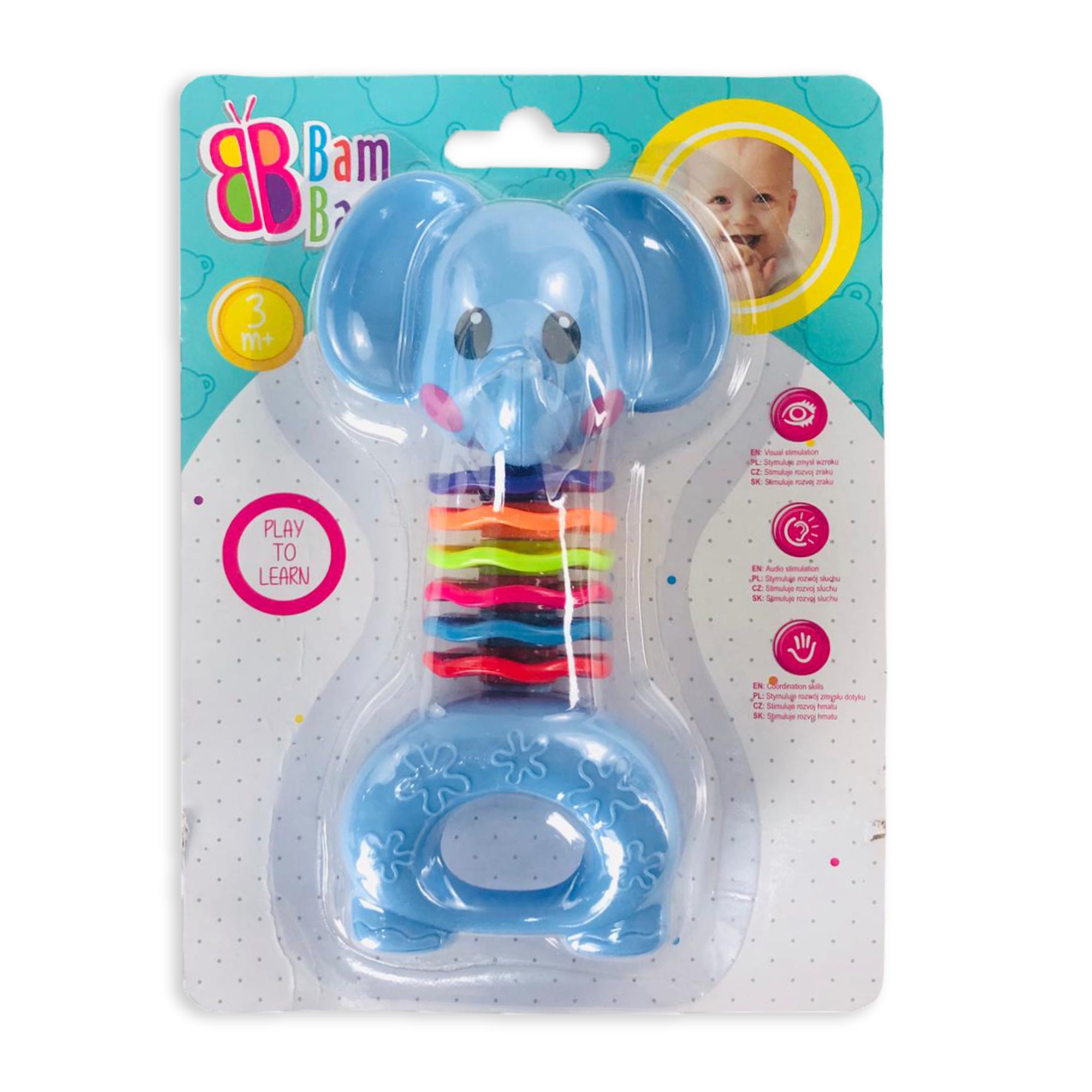 Giocattolo creativo per bambini neonato BamBam elefantino sonaglio 2876