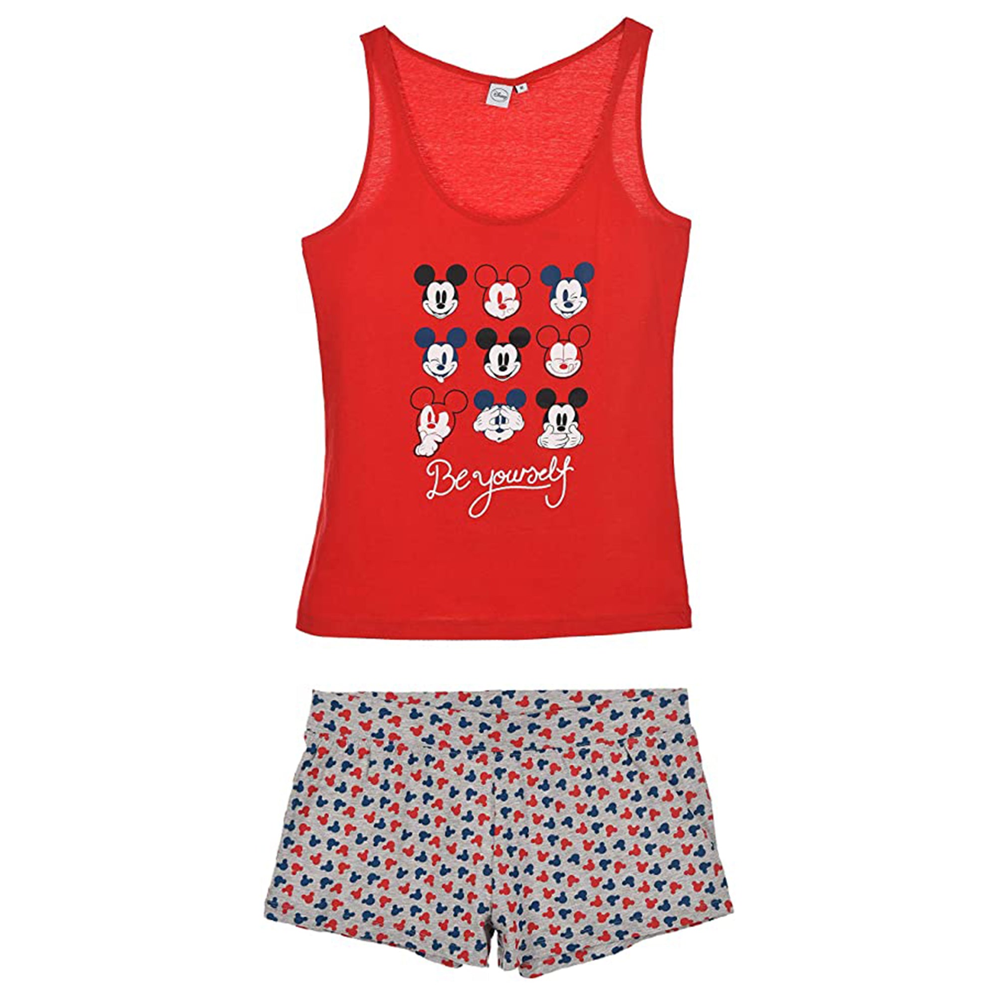 Pigiama corto donna Disney Mickey Mouse canotta e pantaloncino in cotone 2896