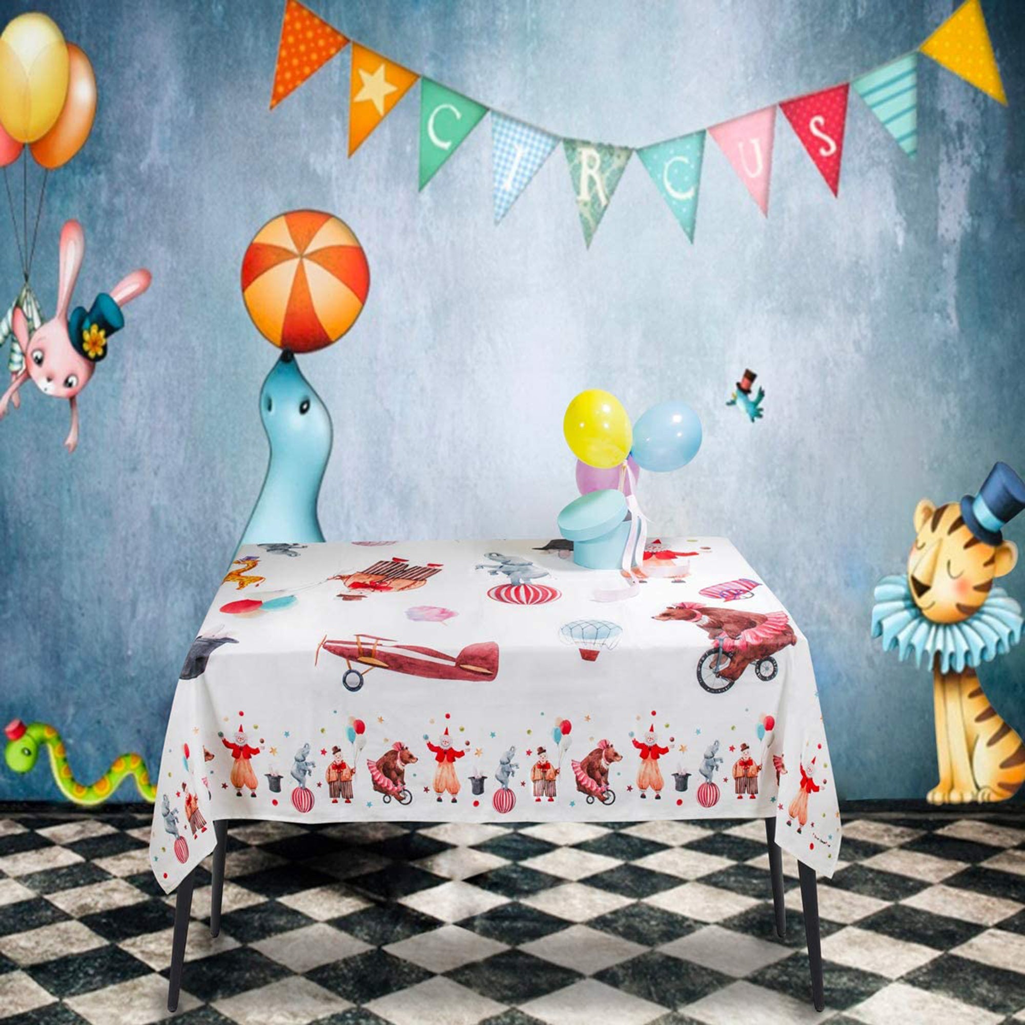 Tovaglia da tavola I Love Sleeping 12 posti rettangolare stampata in cotone 3048