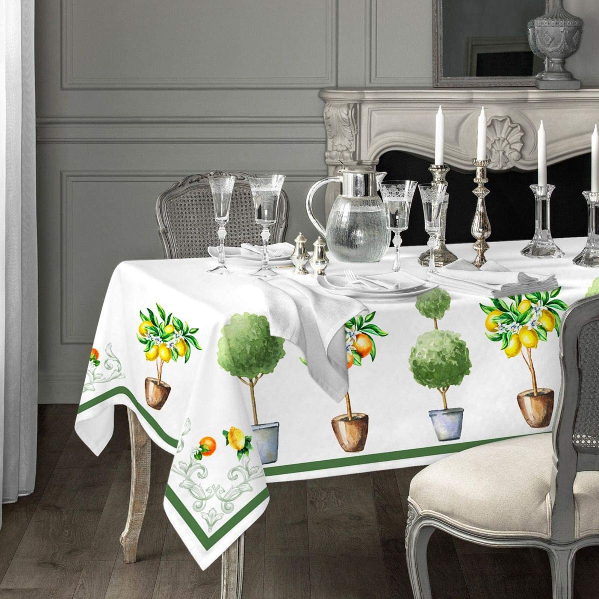 Tovaglia da tavola I Love Sleeping 12 posti rettangolare stampata in cotone 3056
