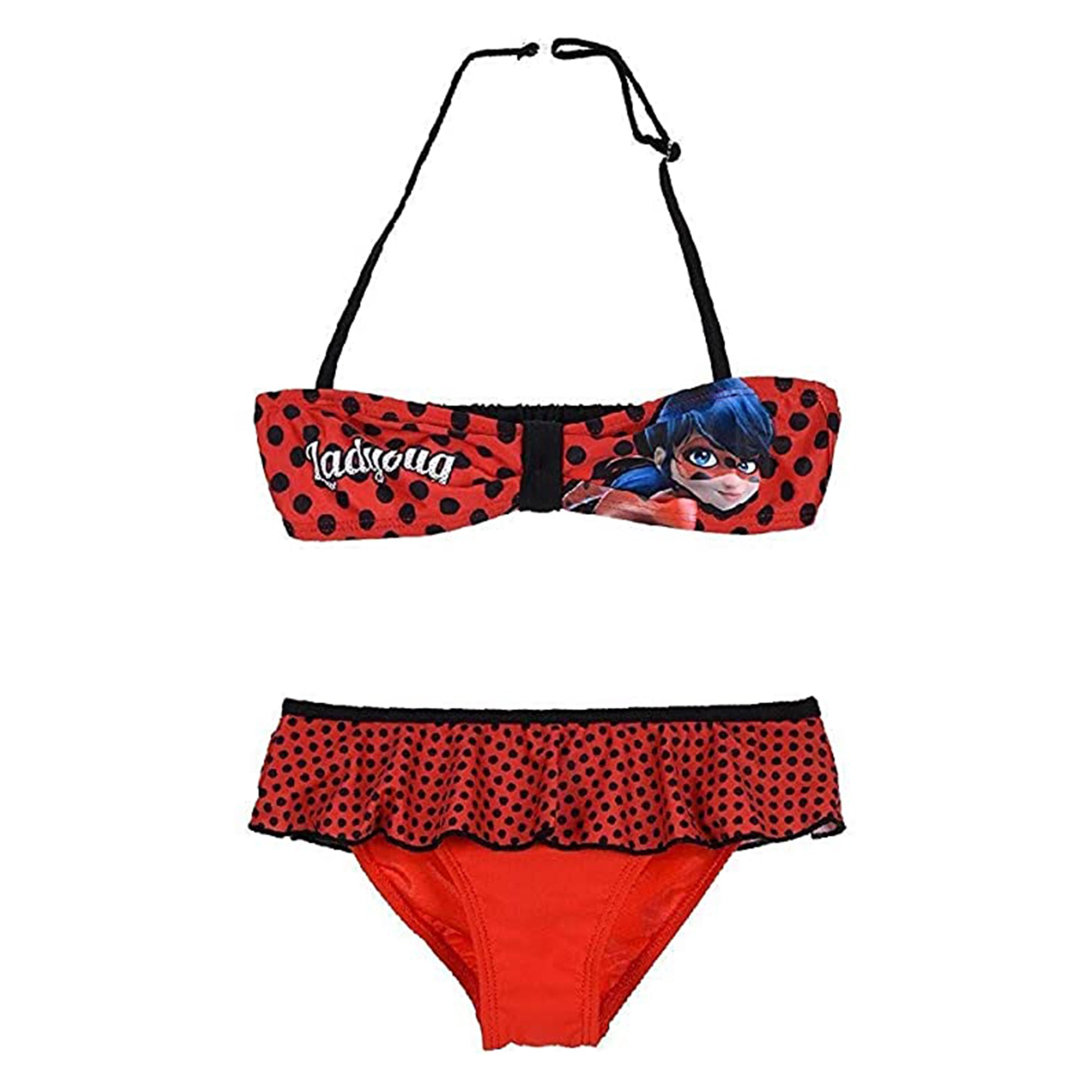 Costume 2 pezzi da mare ufficiale Miraculous Lady Bug per bambina piscina 3132