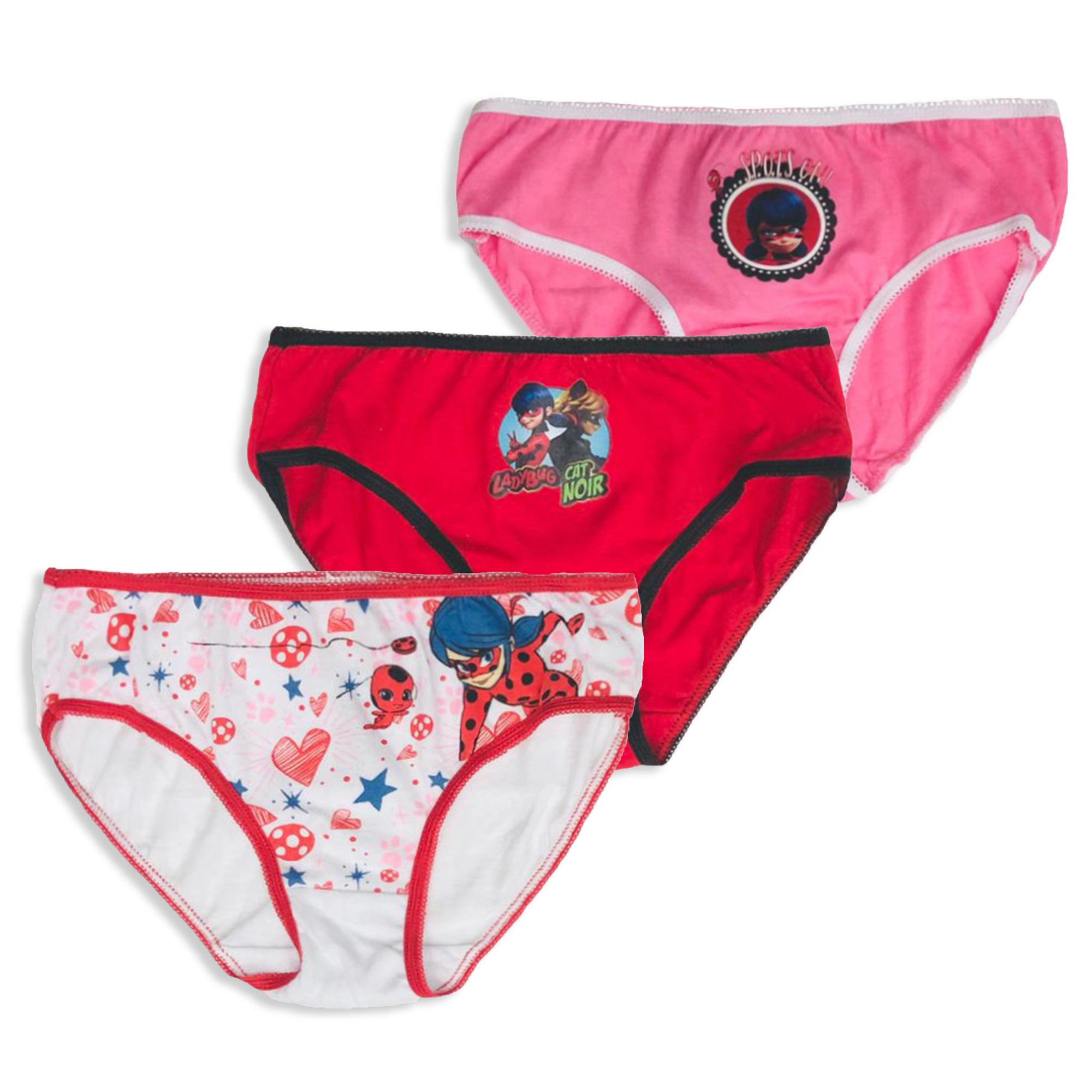 Slip 3 pezzi ufficiale Miraculous per bambina shorties mutandine intimo 3151