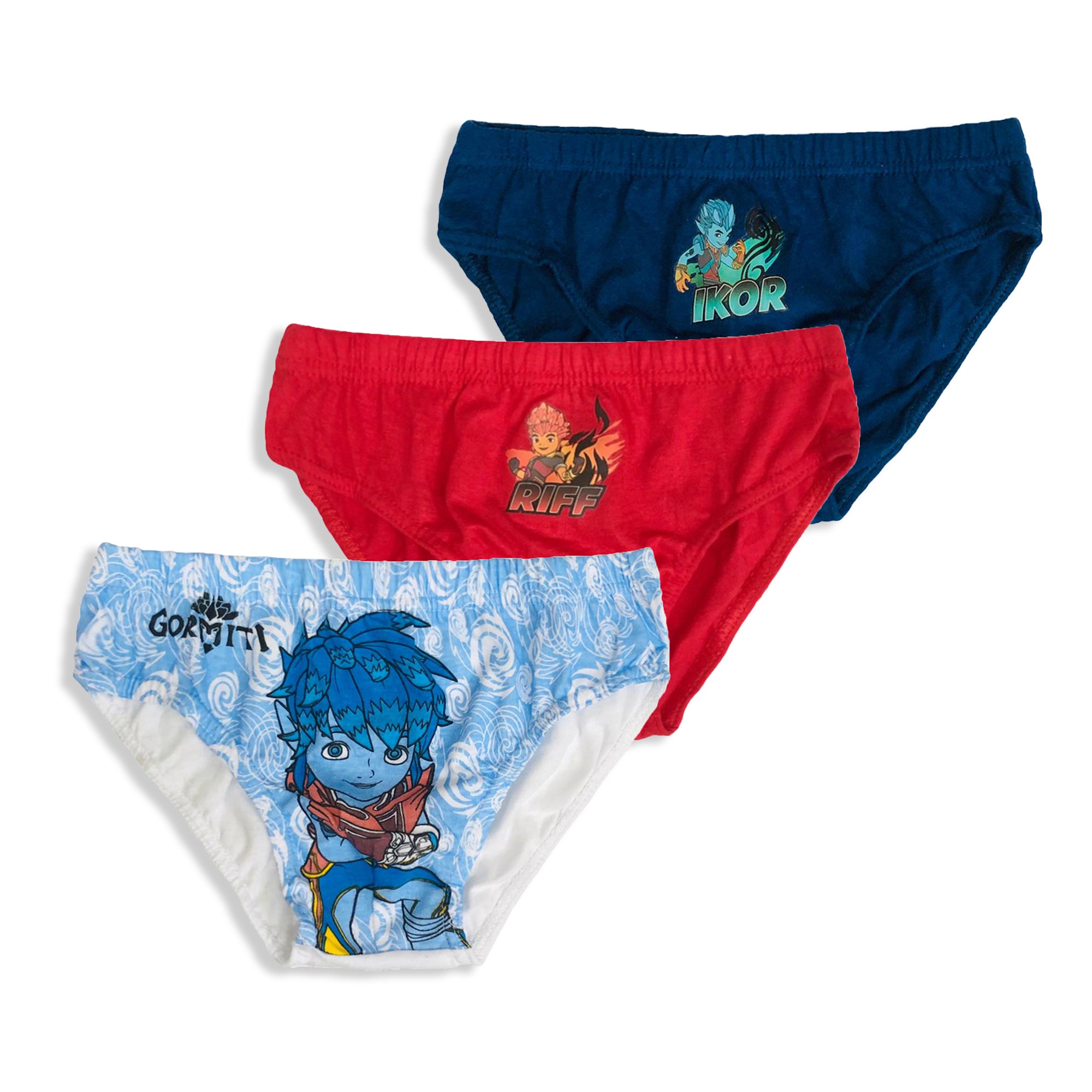 Slip 3 pezzi ufficiale Gormiti bambino shorties mutandine intimo 3154