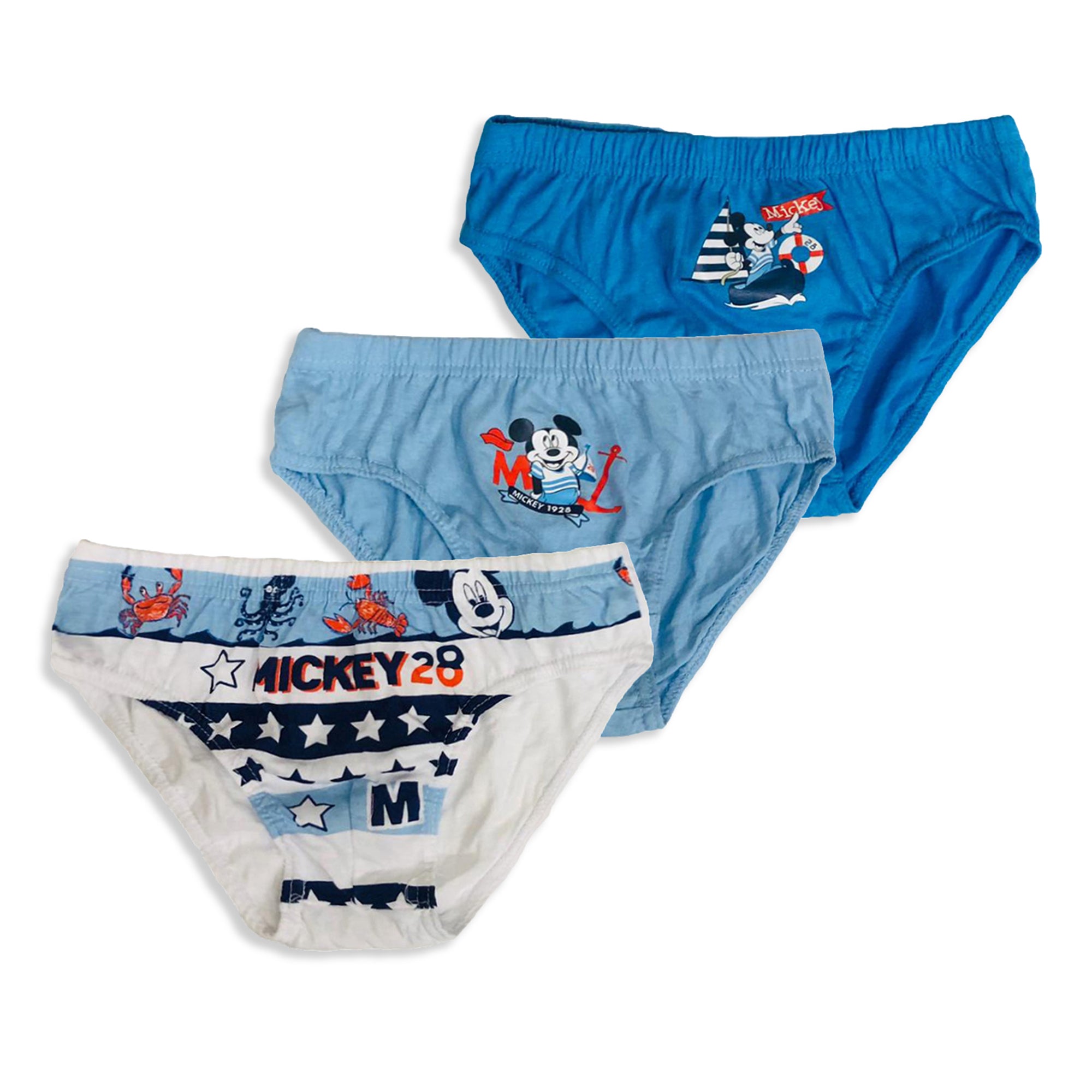 Slip 3 pezzi ufficiale Disney Mickey Mouse bimbo shorties mutandine intimo 3155