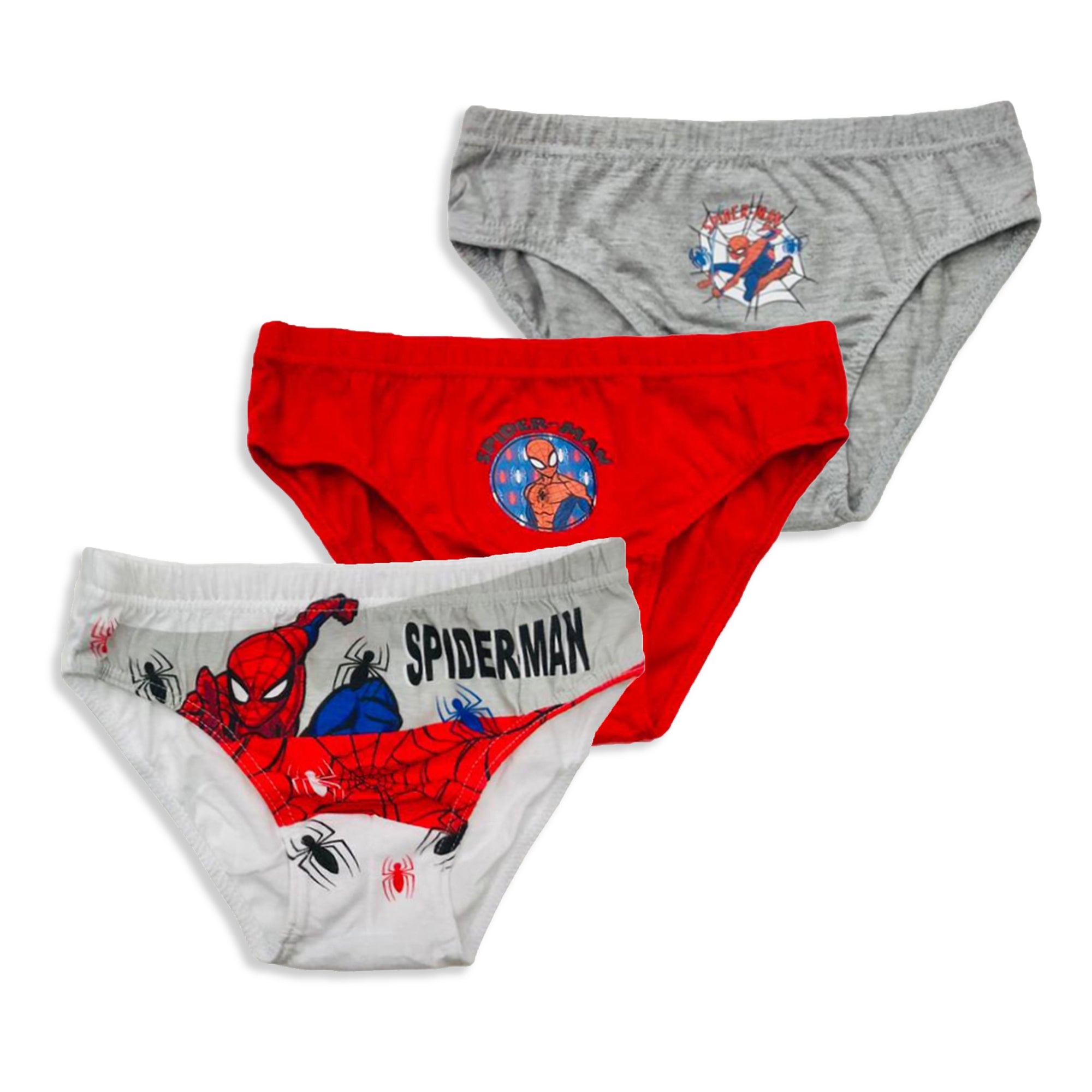 Slip 3 pezzi ufficiale Marvel Spiderman bambino shorties mutandine intimo 3159