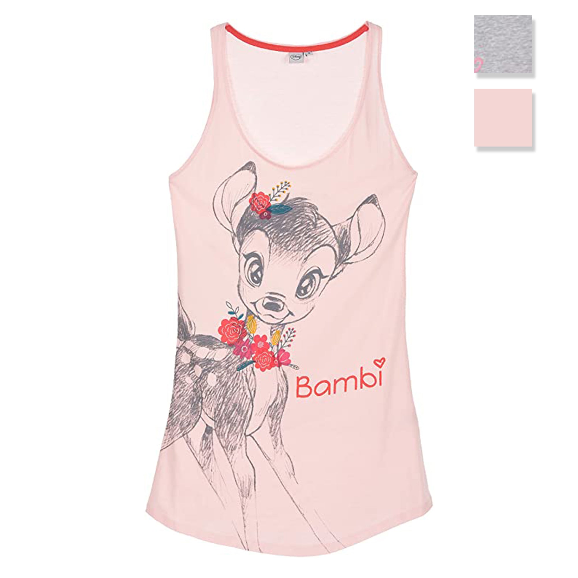 Pigiama camicia da notte donna Disney Bambi in cotone stampato 3231