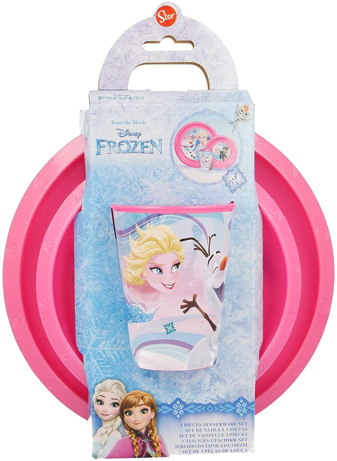 Set colazione 3 pezzi Frozen piatto bicchiere e scodella asilo scuola 3279