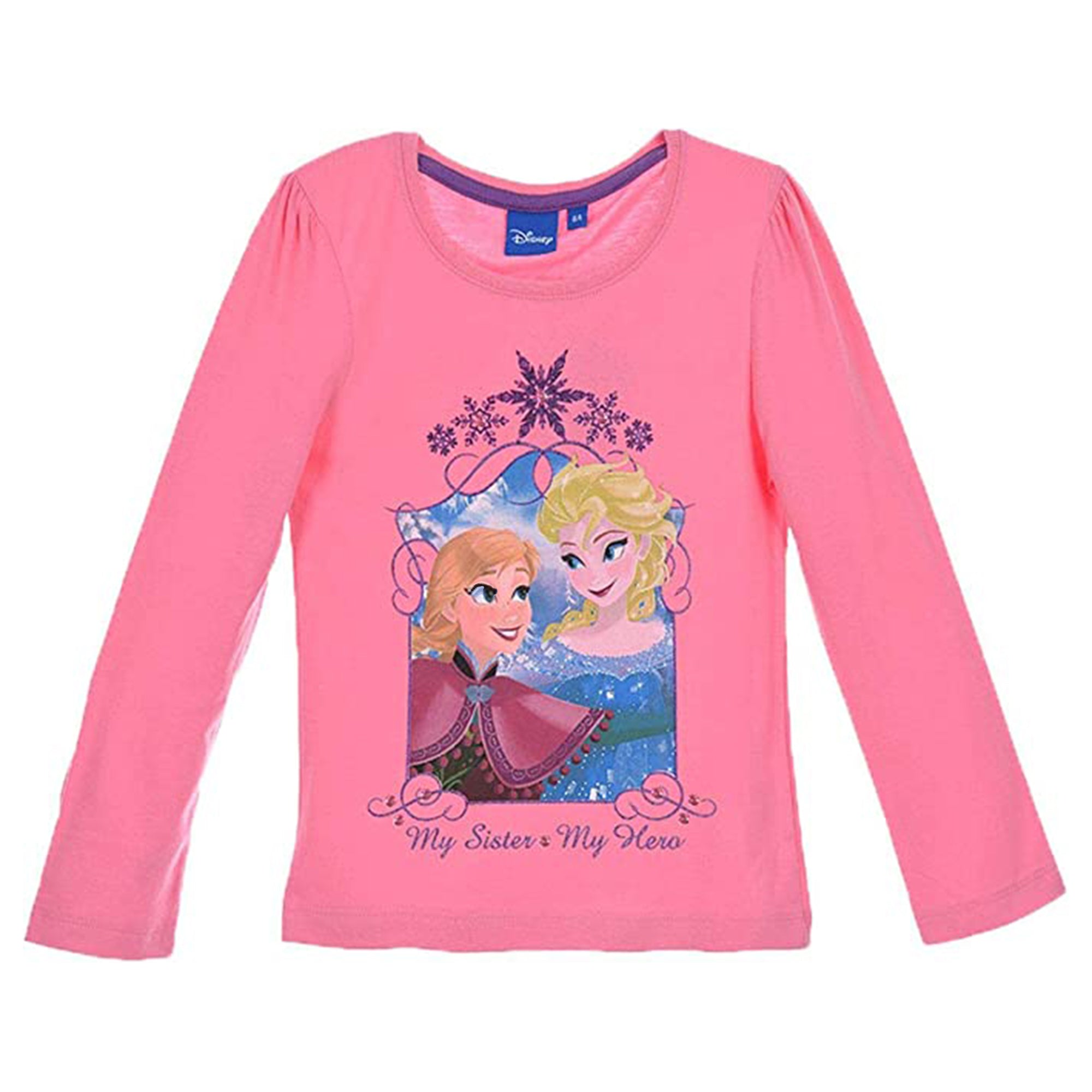 Maglietta maniche lunghe bambina ufficiale Disney Frozen Elsa originale 3298