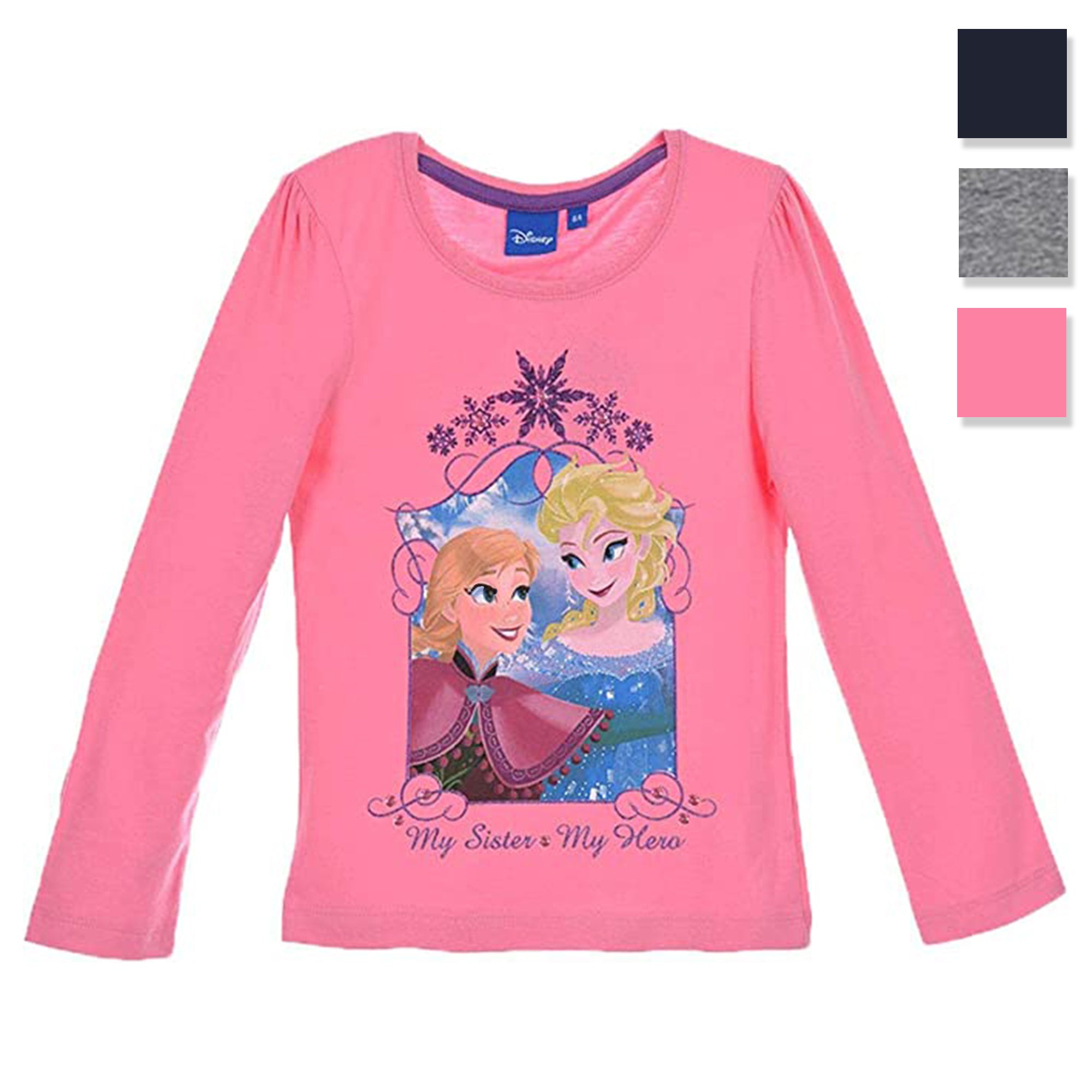 Maglietta maniche lunghe bambina ufficiale Disney Frozen Elsa originale 3298