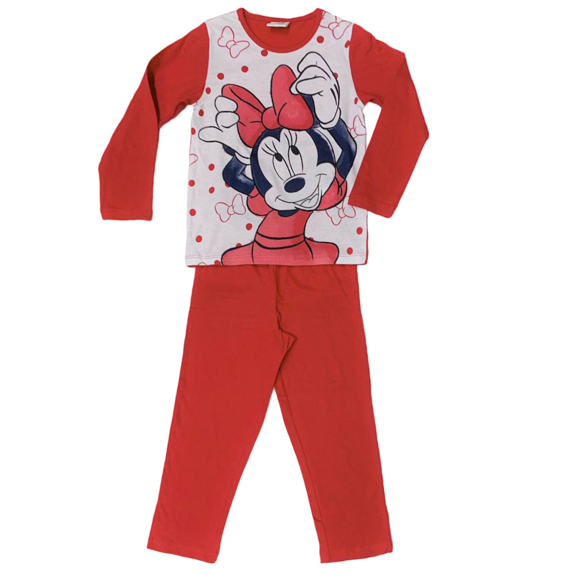 Pigiama ufficiale Disney Minnie Mouse maniche lunghe bambina 3319