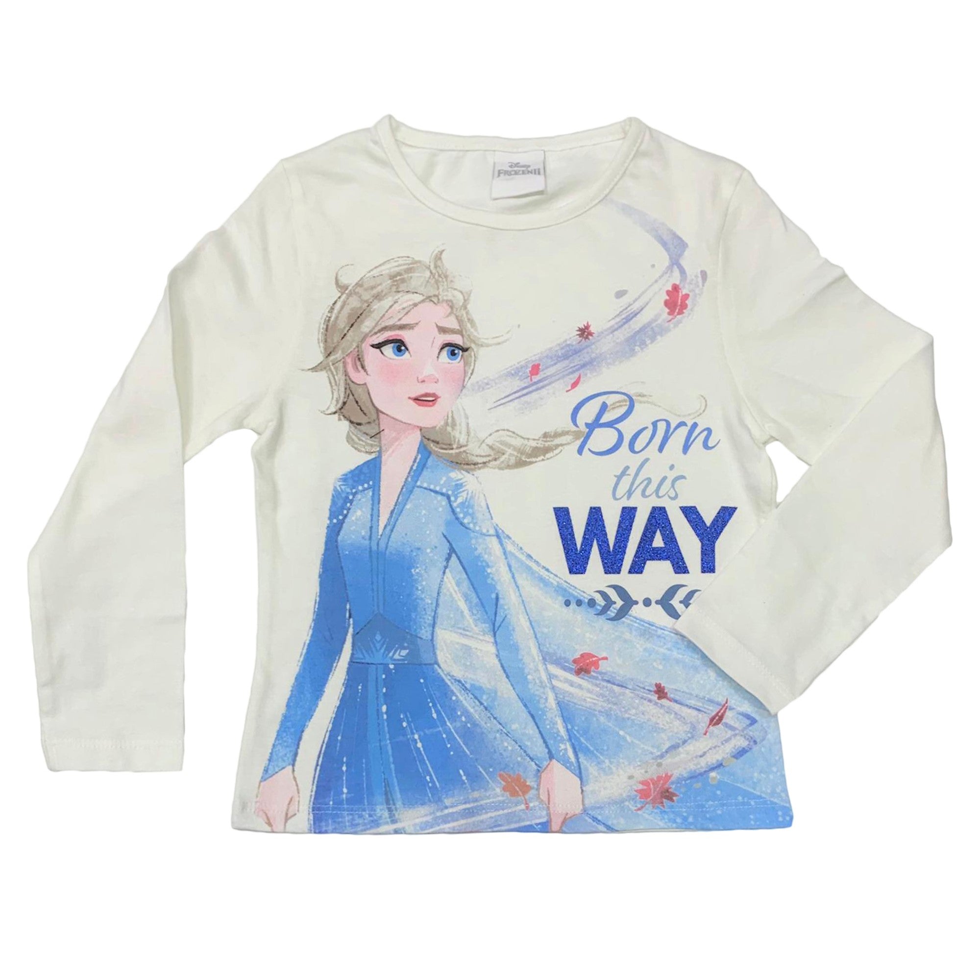 Maglietta maniche lunghe bambina ufficiale Disney Frozen Elsa originale 3326