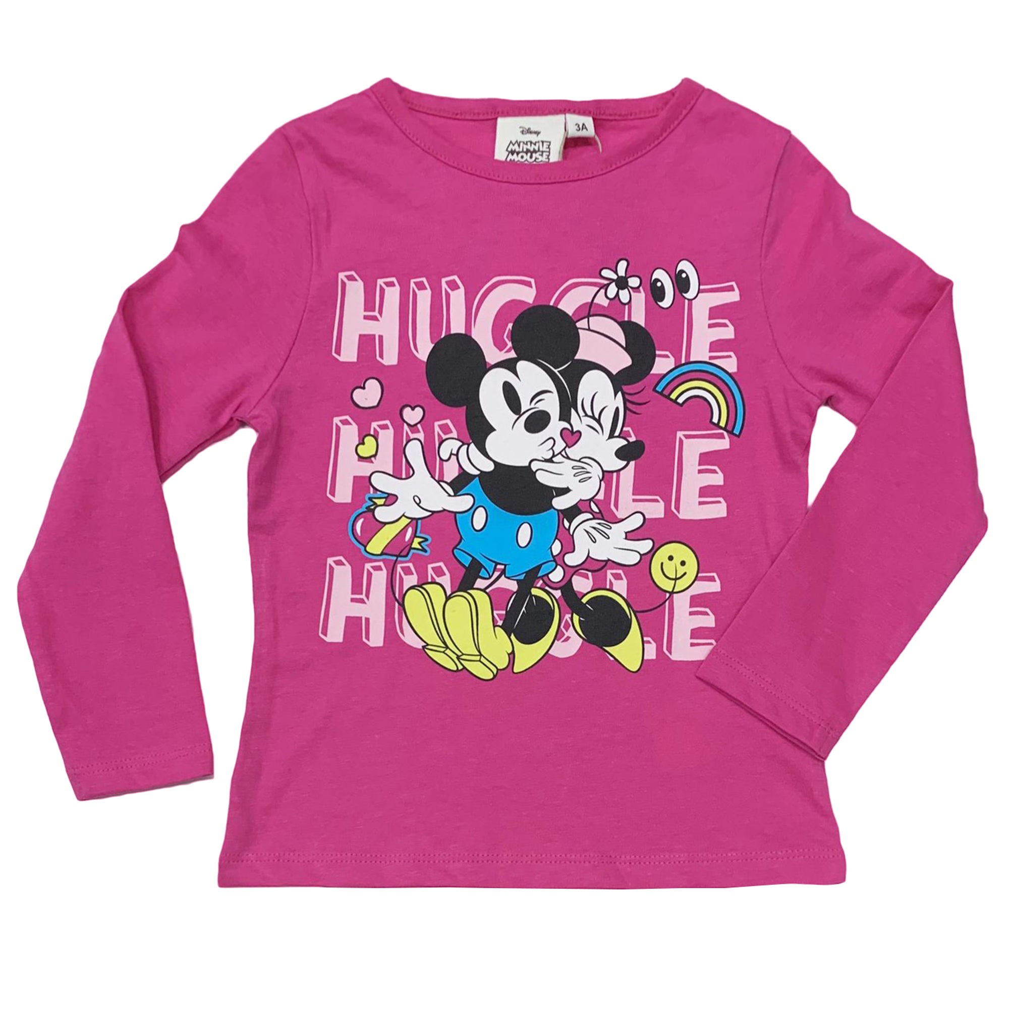 Maglietta maniche lunghe bambina ufficiale Disney Minnie Mouse originale 3327