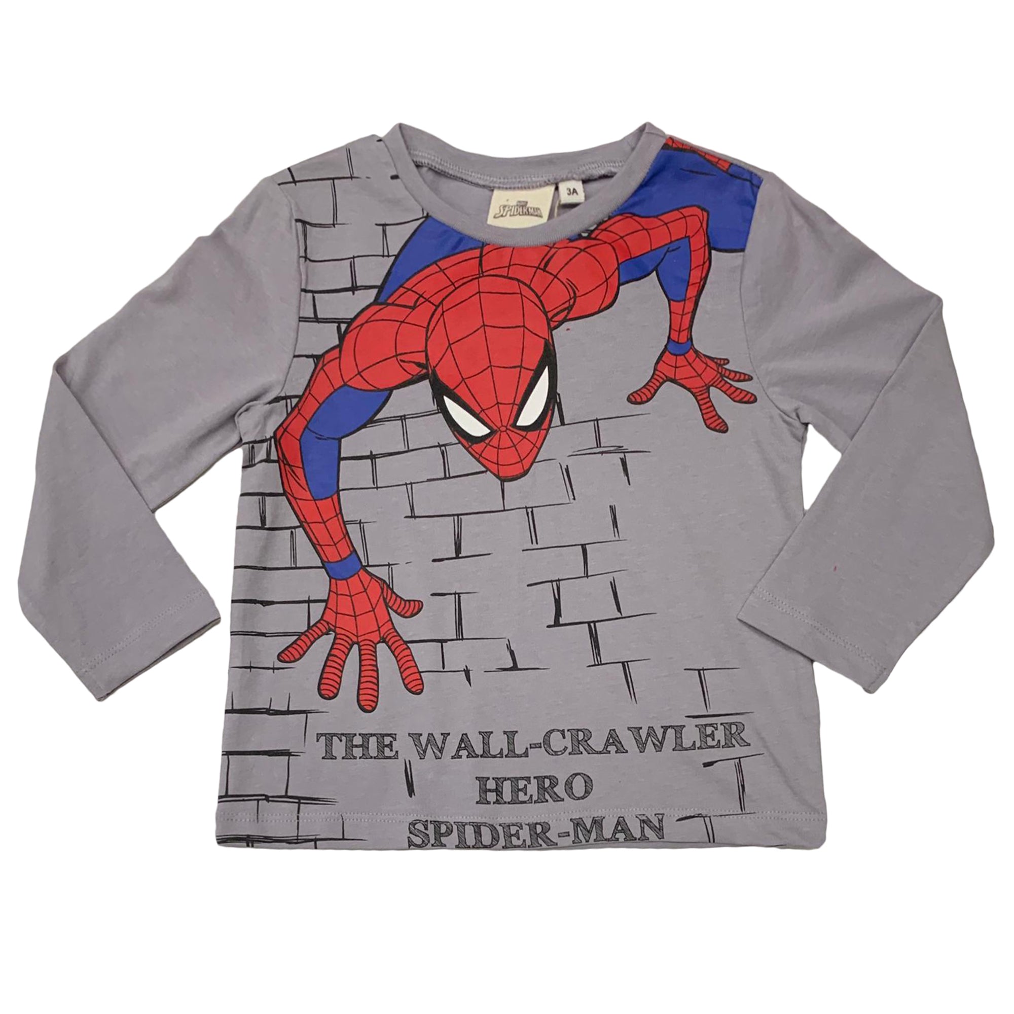 Maglietta maniche lunghe bambino ufficiale Marvel Spiderman originale 3329