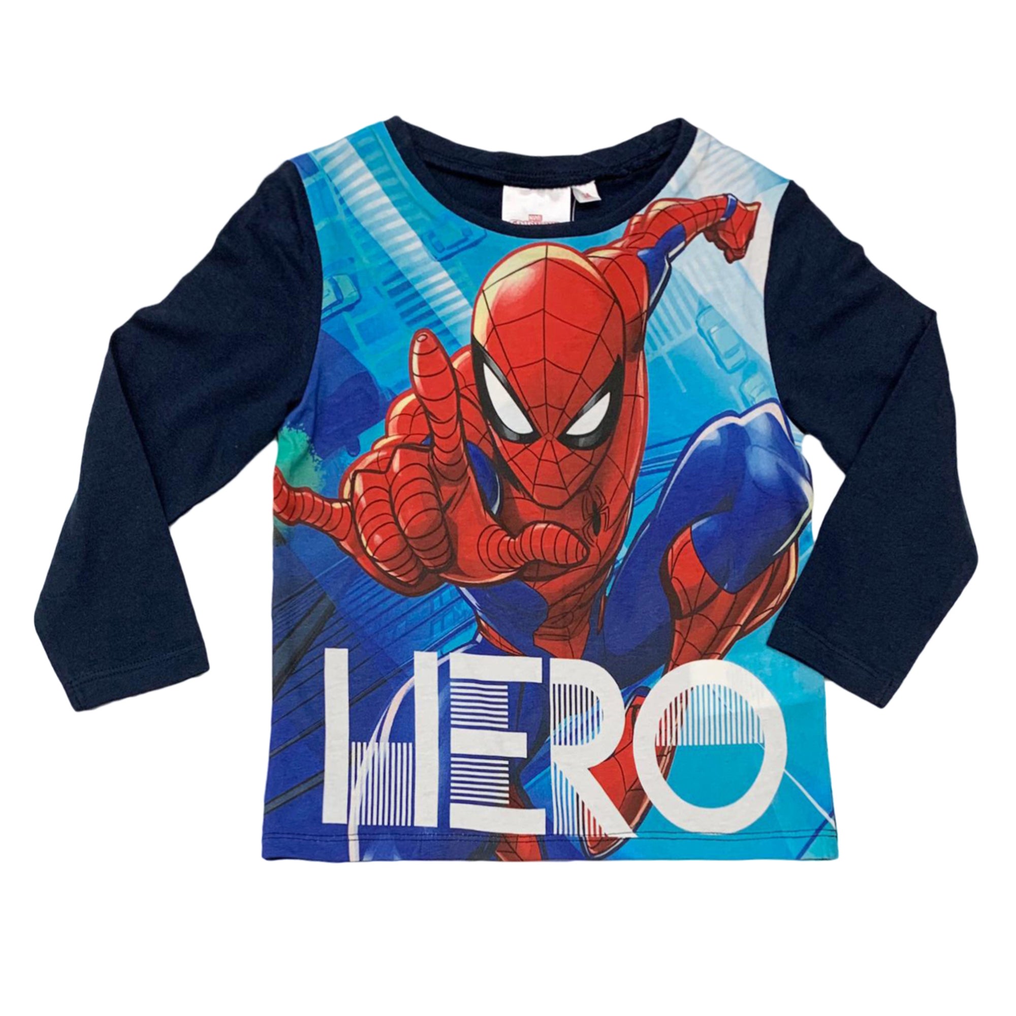 Maglietta maniche lunghe bambino ufficiale Marvel Spiderman originale 3330