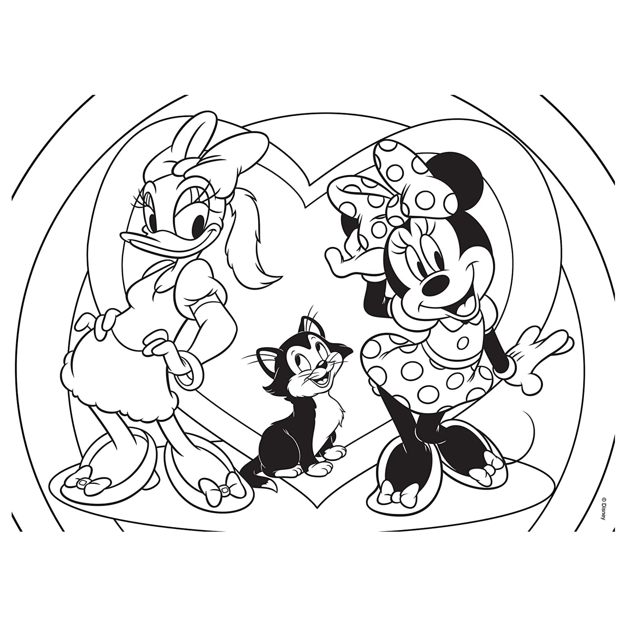 Puzzle maxi double-face Disney Minnie Paperina 108 pz retro colorabile 3362