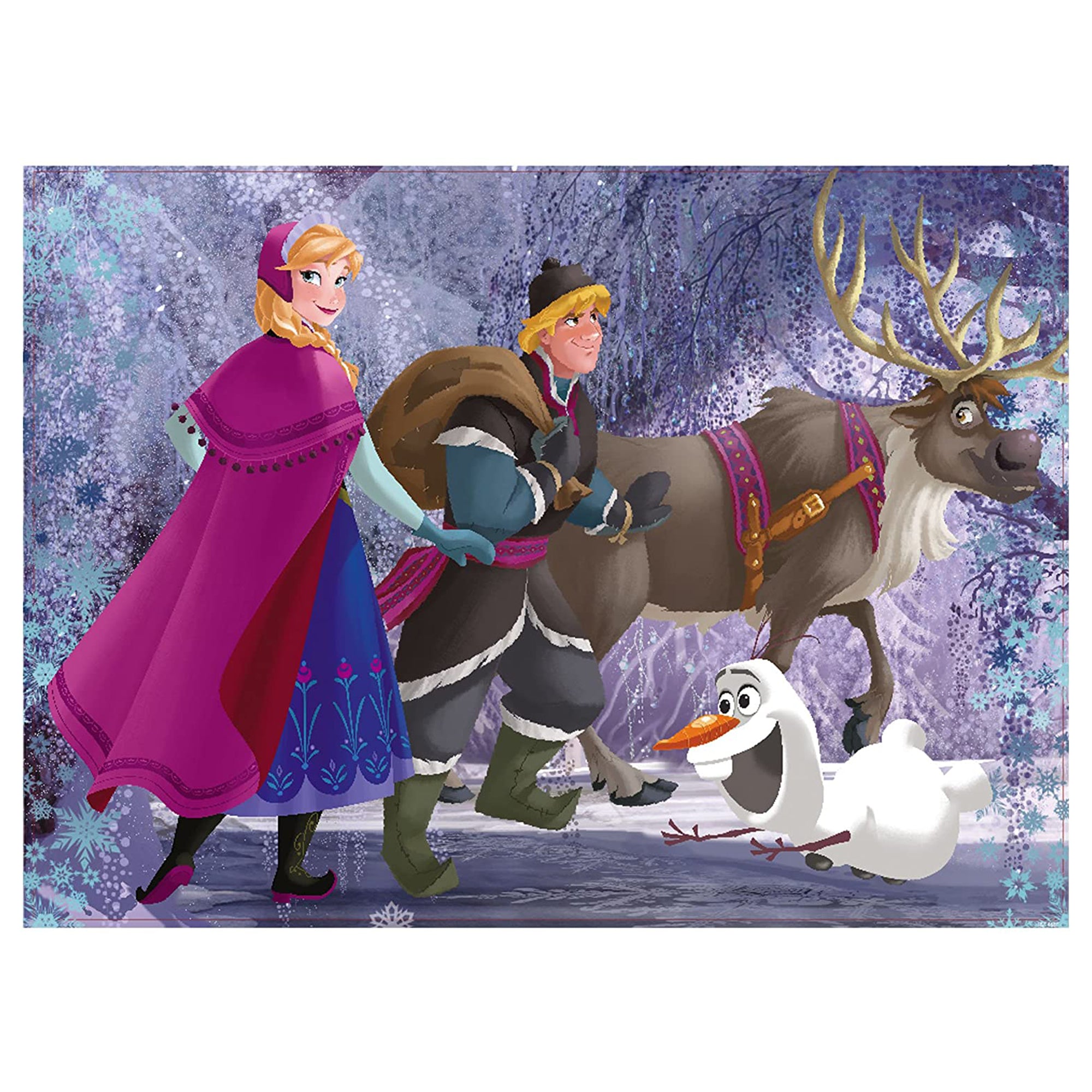 Puzzle maxi double-face Disney Frozen Elsa e Anna 108 pz retro colorabile 3368