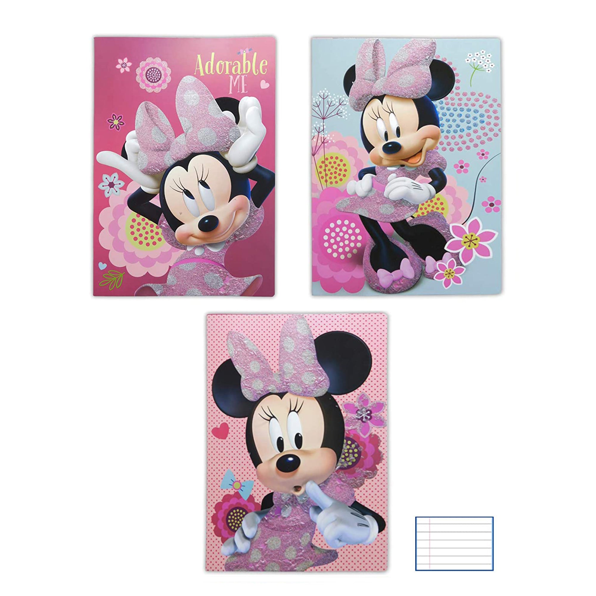 Quaderno pacco 10 pezzi maxi quadernone A4 Disney Minnie rigatura C 3370