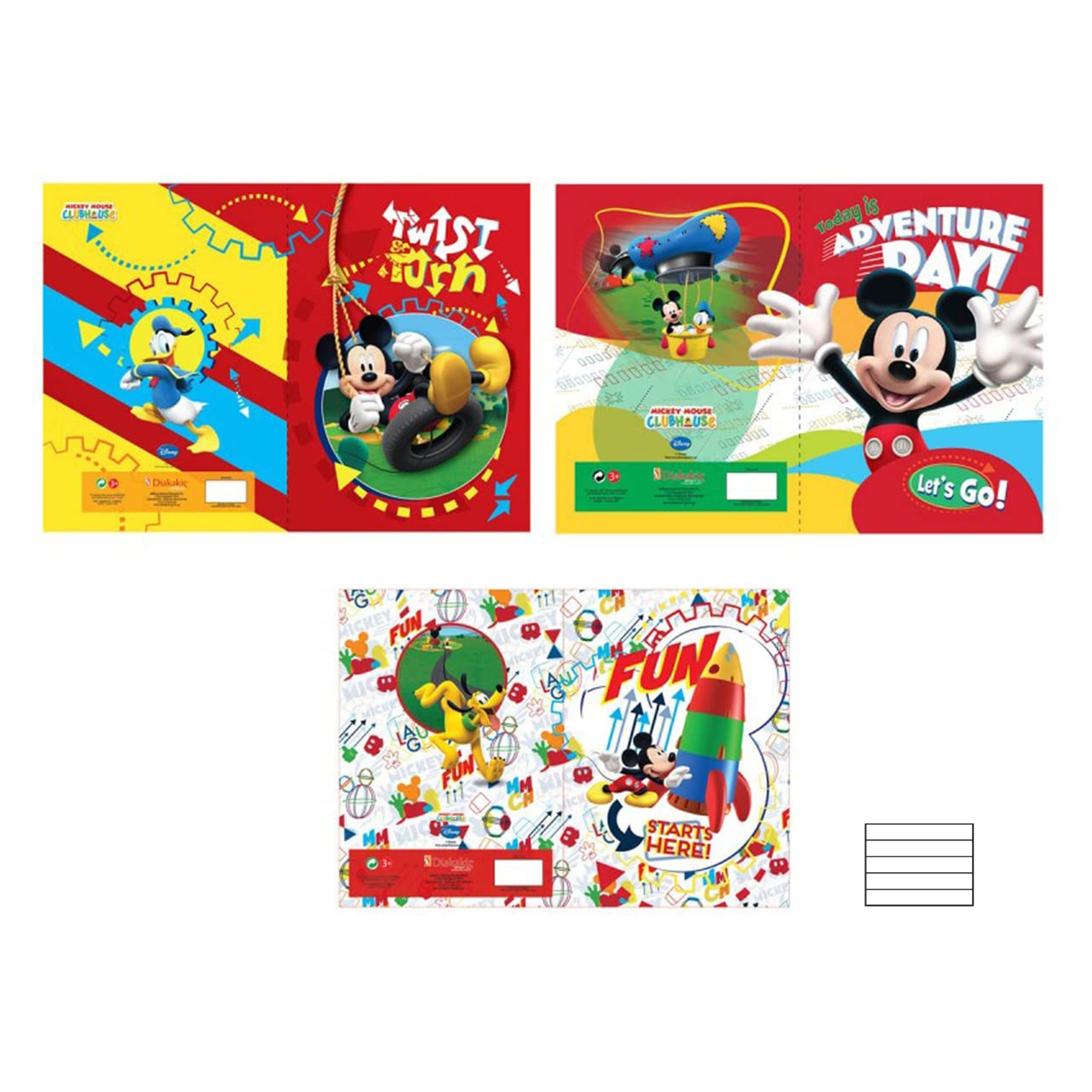 Quaderno pacco 10 pezzi maxi quadernone A4 Disney Mickey Mouse 1 riga 3372