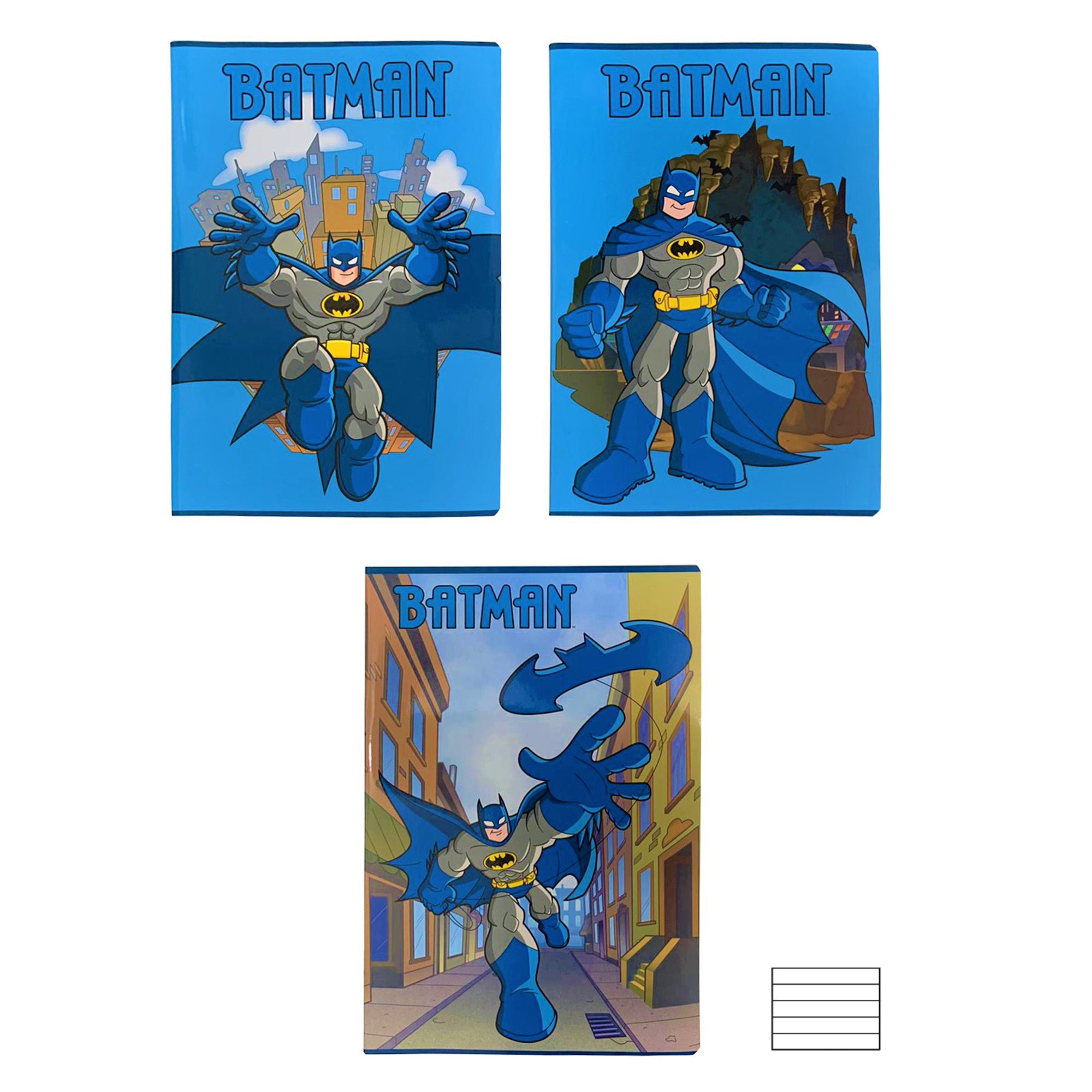 Quaderno pacco 10 pezzi maxi quadernone A4 DC Comics Batman 1 riga 3374