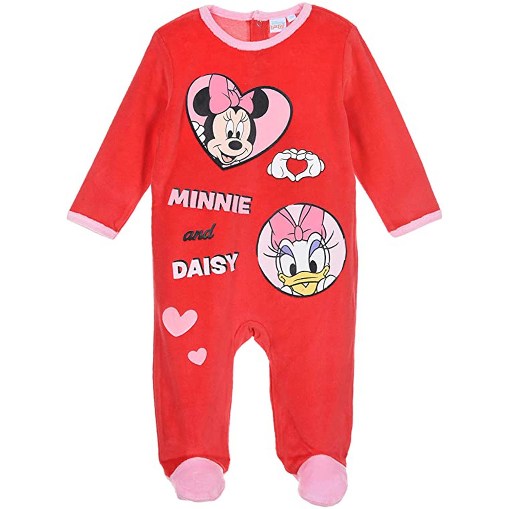 Body neonato Disney Minnie tutina Pagliaccetto velluto bimba maniche lunghe 3390