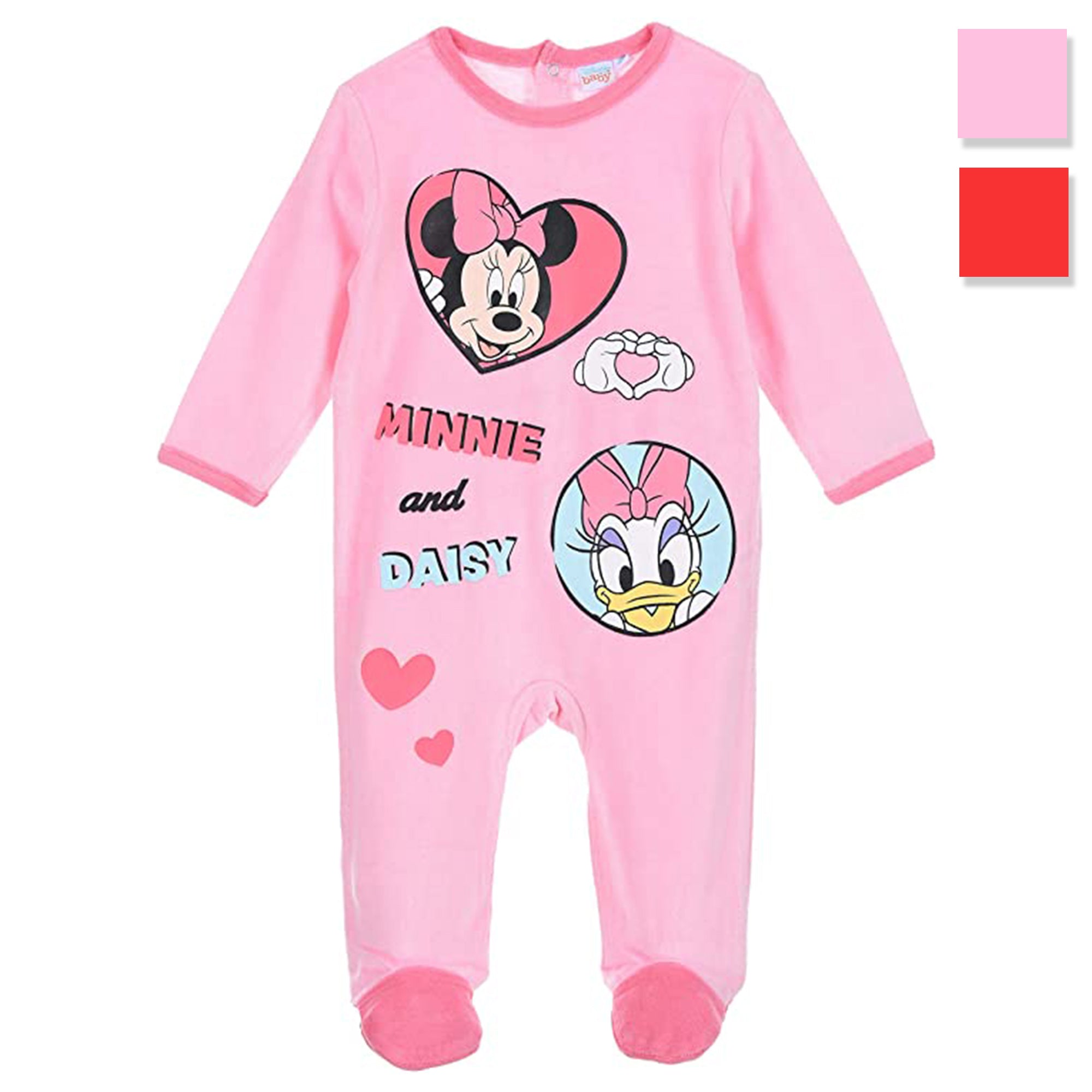 Body neonato Disney Minnie tutina Pagliaccetto velluto bimba maniche lunghe 3390