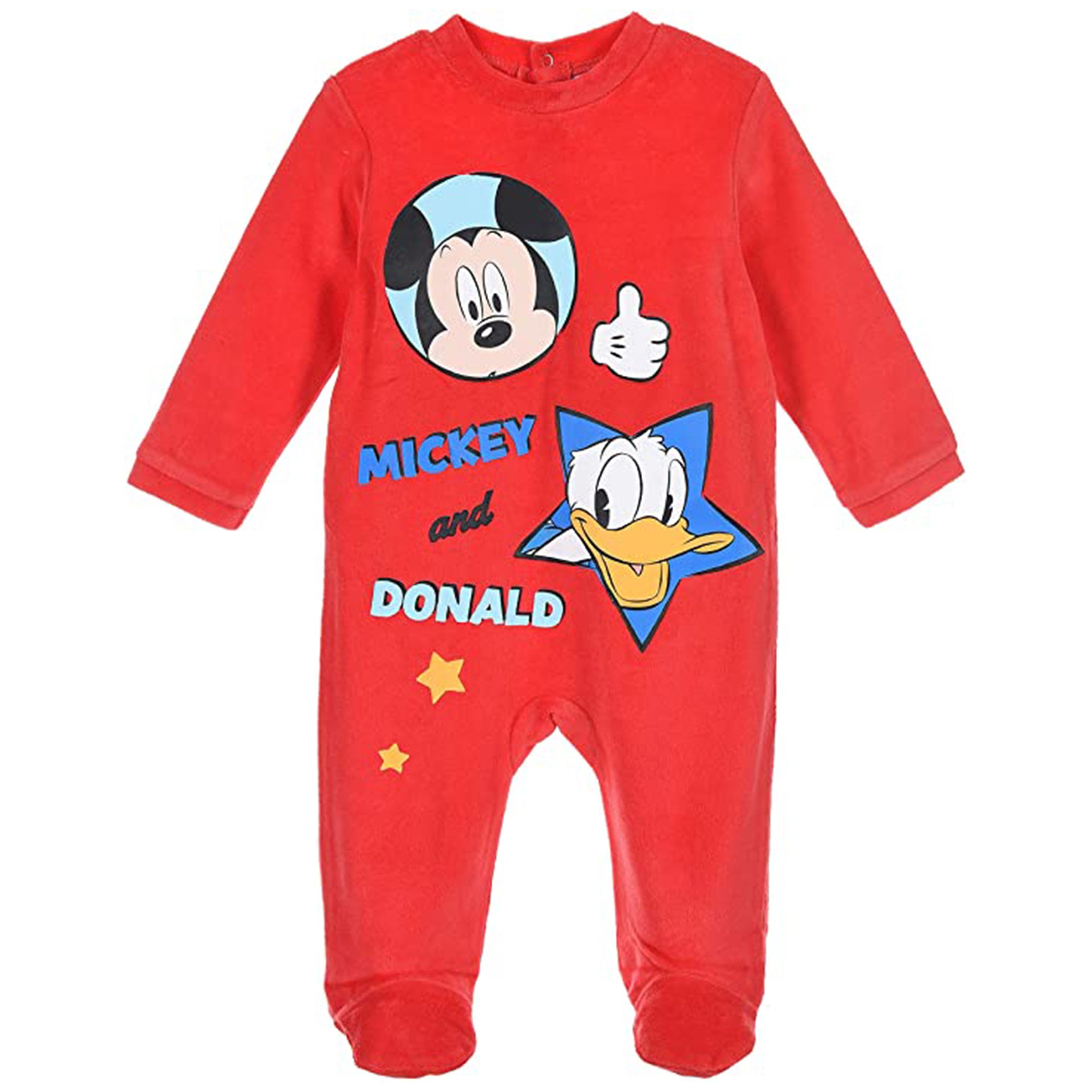 Body neonato Disney Mickey Mouse Paperino tutina Pagliaccetto velluto bimbo 3391