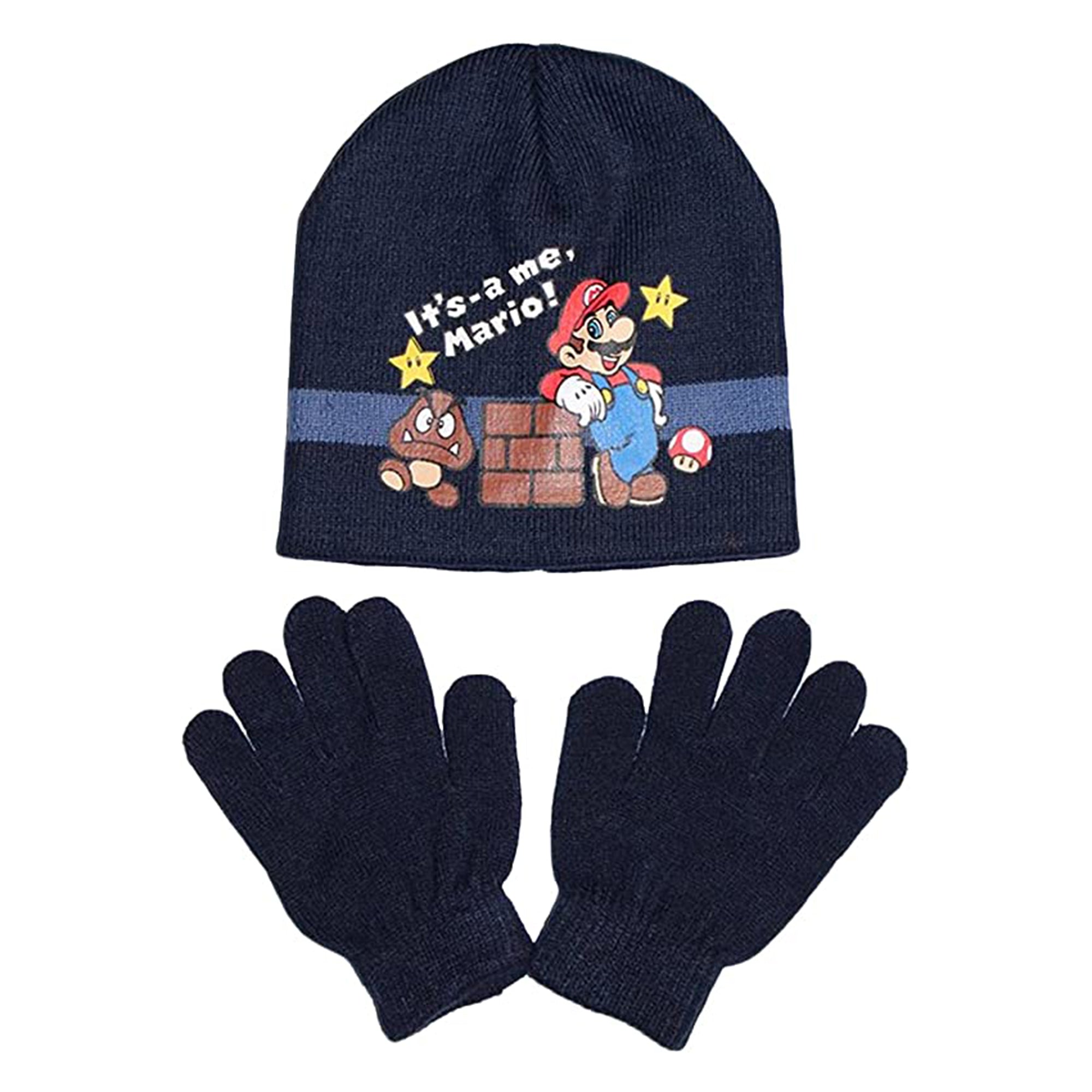 Set cappello, guanti invernale Super Mario Bros Nintendo cappellino bambino 3406