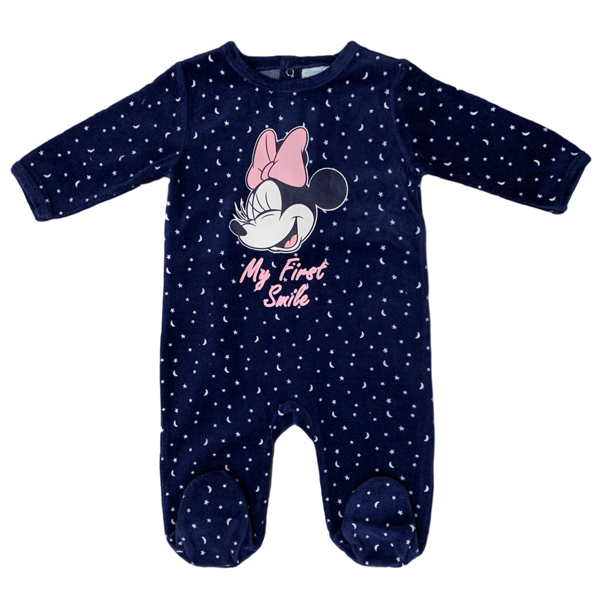 Body neonato Disney Minnie tutina Pagliaccetto velluto bimba maniche lunghe 3411