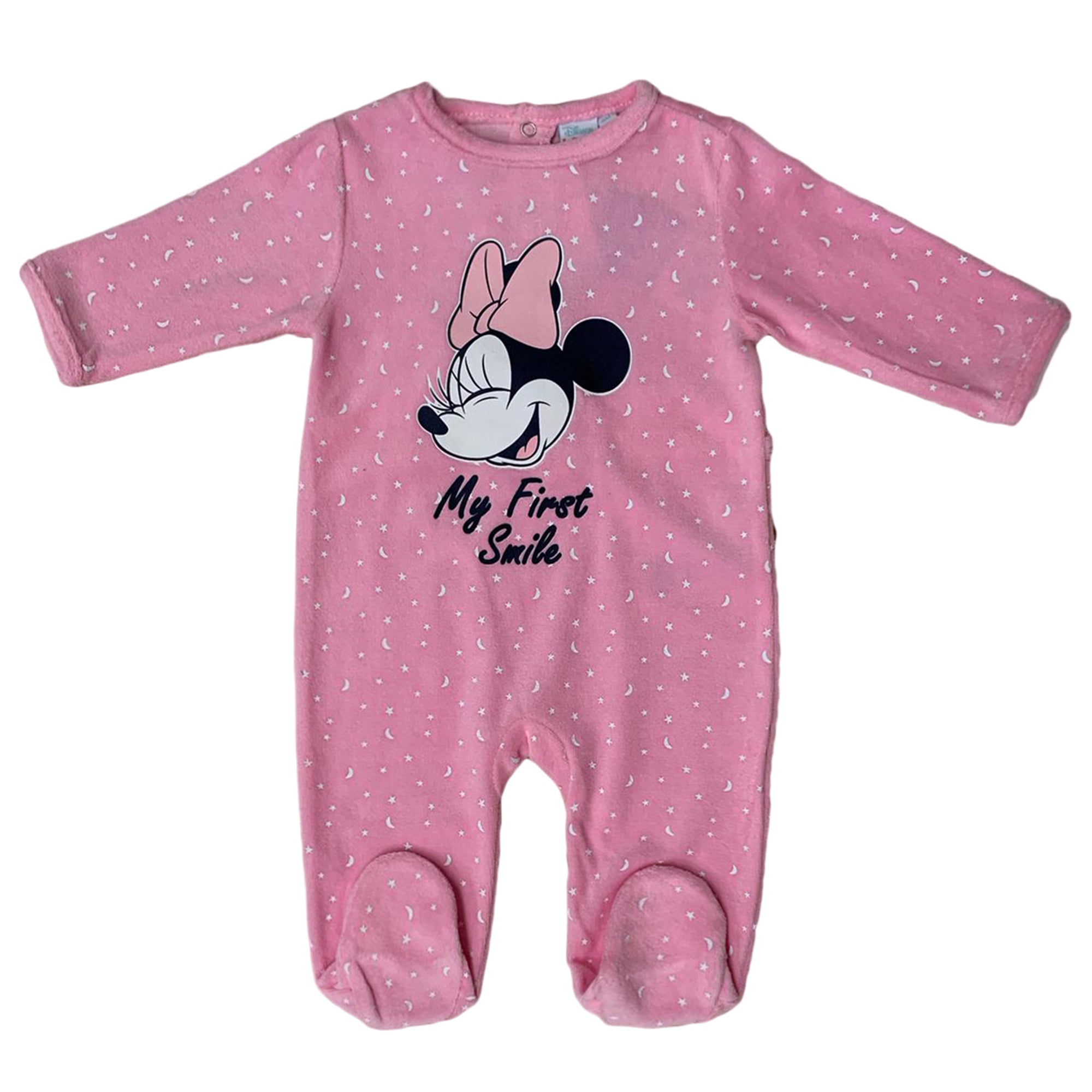 Body neonato Disney Minnie tutina Pagliaccetto velluto bimba maniche lunghe 3411