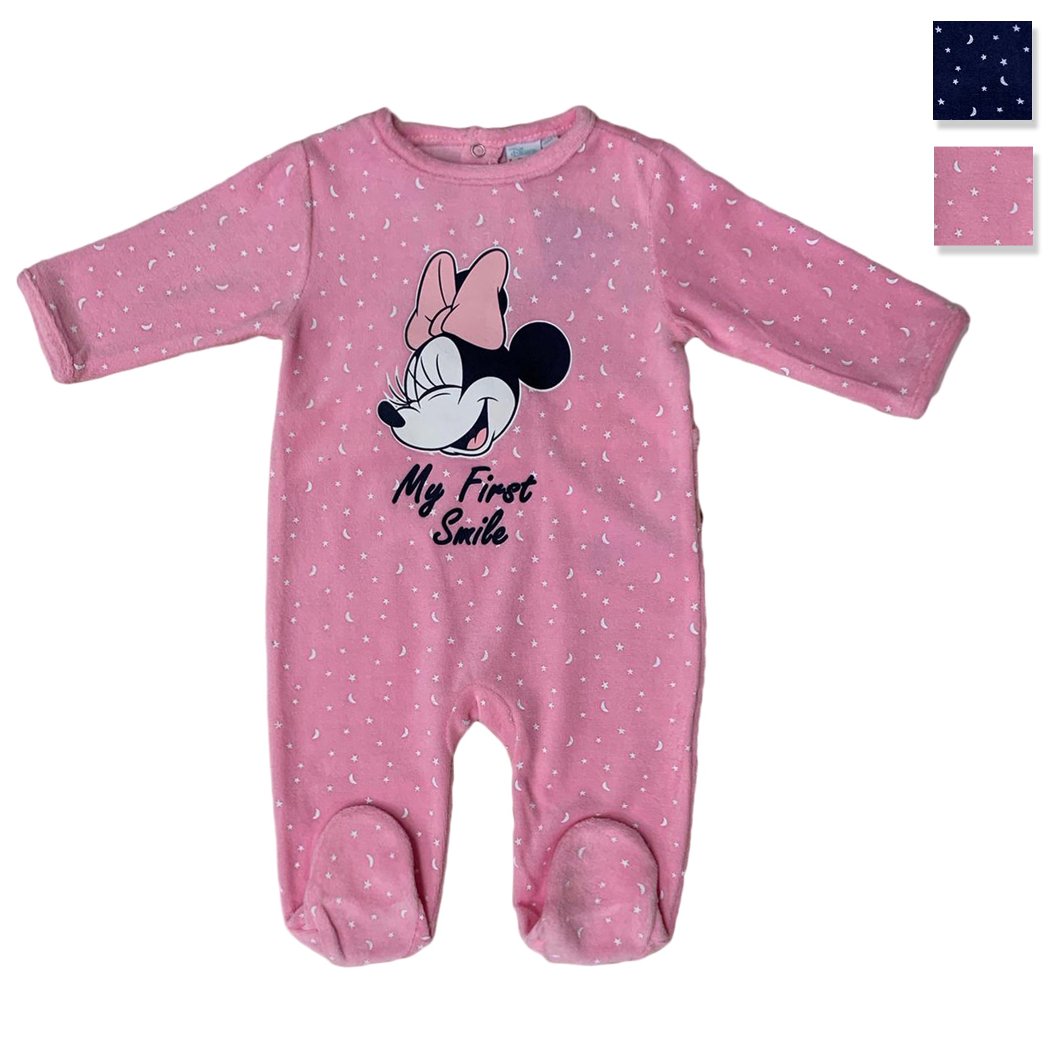 Body neonato Disney Minnie tutina Pagliaccetto velluto bimba maniche lunghe 3411