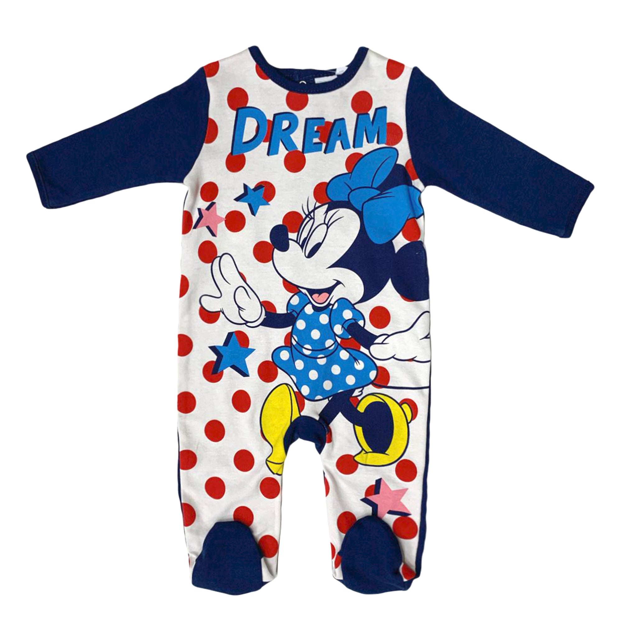 Body neonato Disney Minnie tutina Pagliaccetto Cotone bimba maniche lunghe 3414