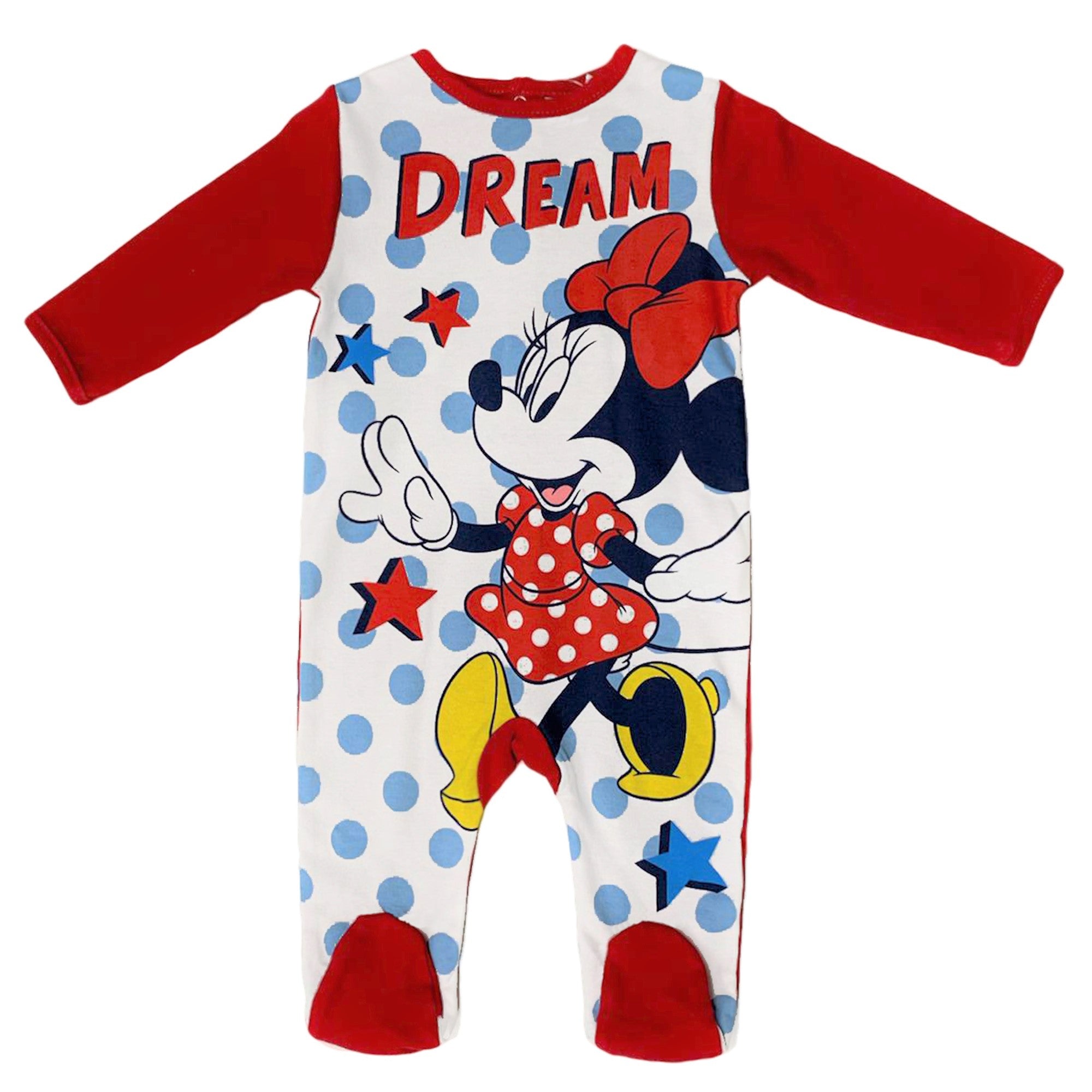 Body neonato Disney Minnie tutina Pagliaccetto Cotone bimba maniche lunghe 3414