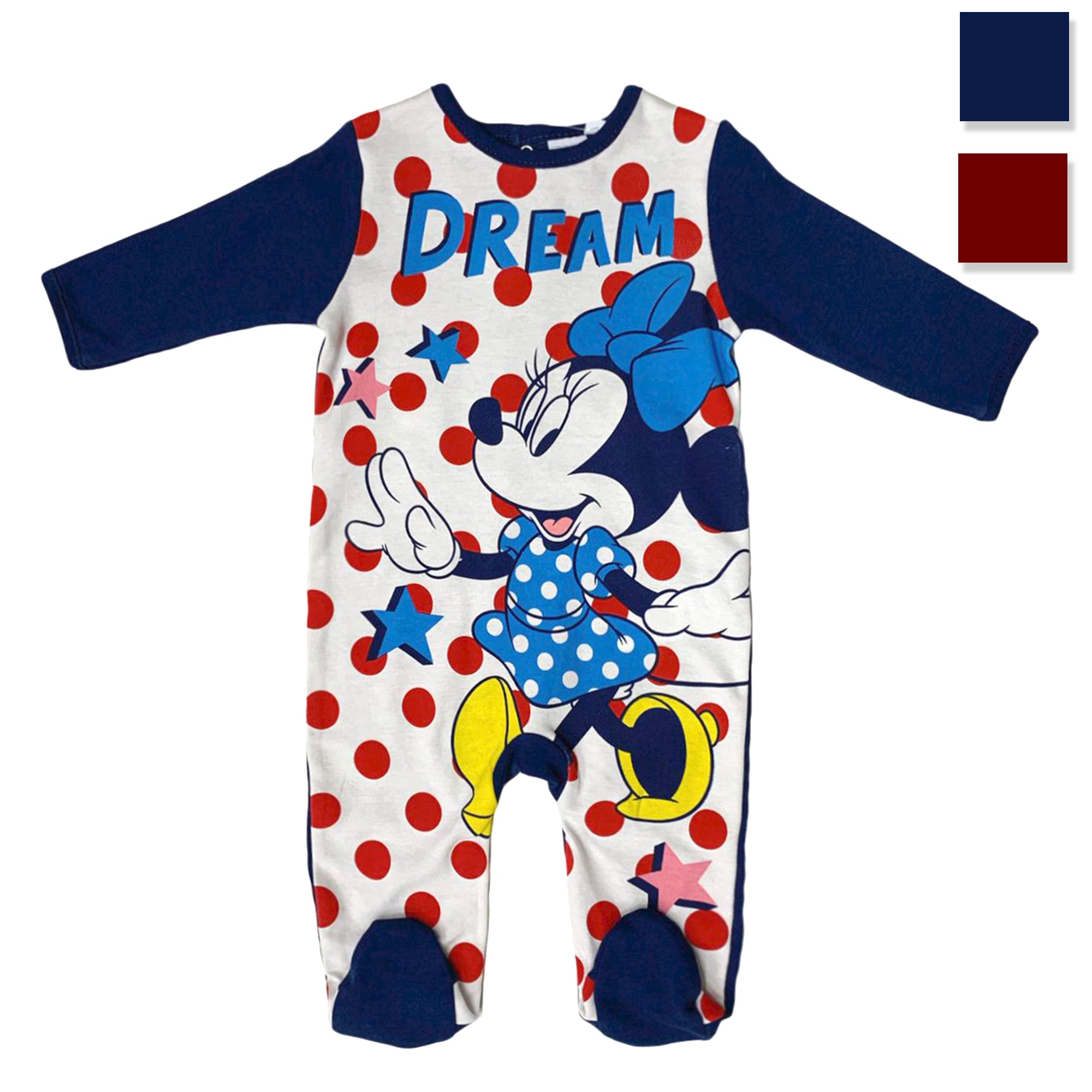 Body neonato Disney Minnie tutina Pagliaccetto Cotone bimba maniche lunghe 3414