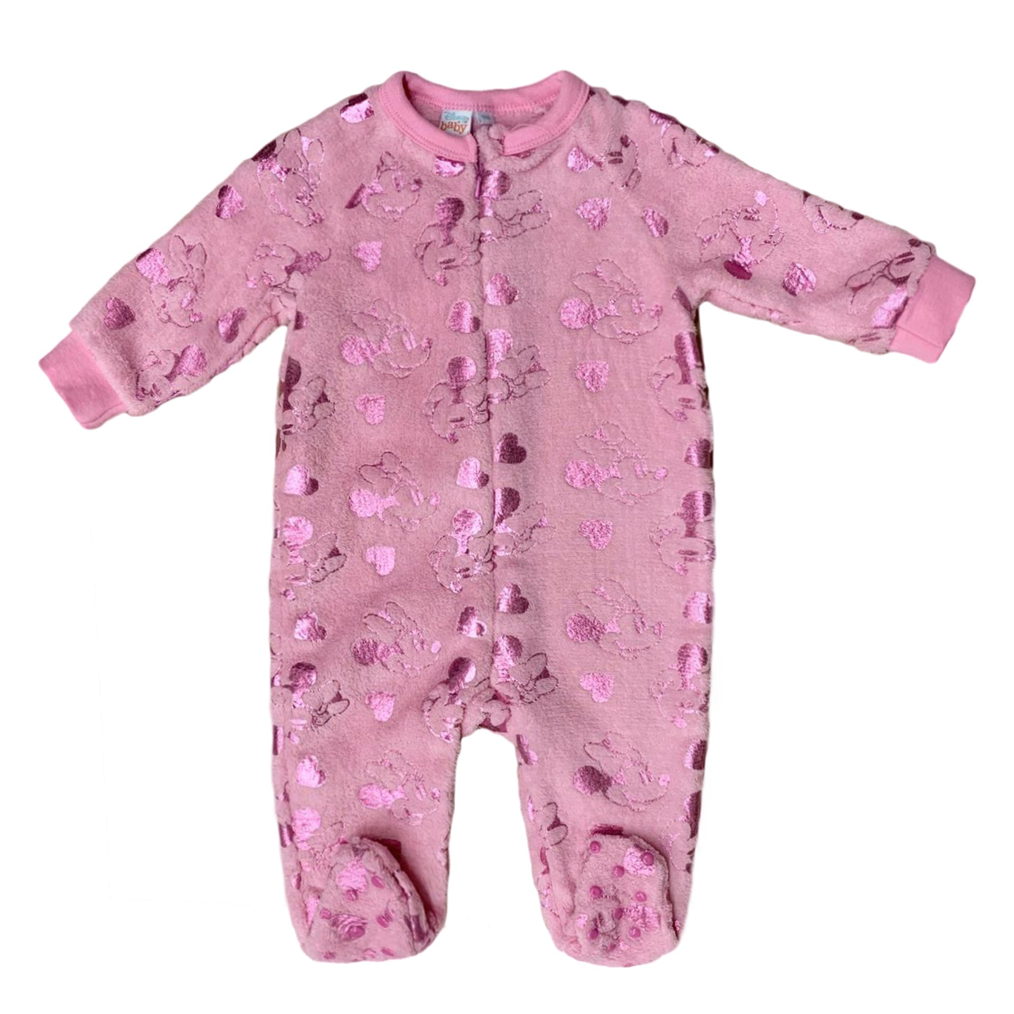 Body neonato Disney Minnie tutina Pagliaccetto in pile bimba maniche lunghe 3418