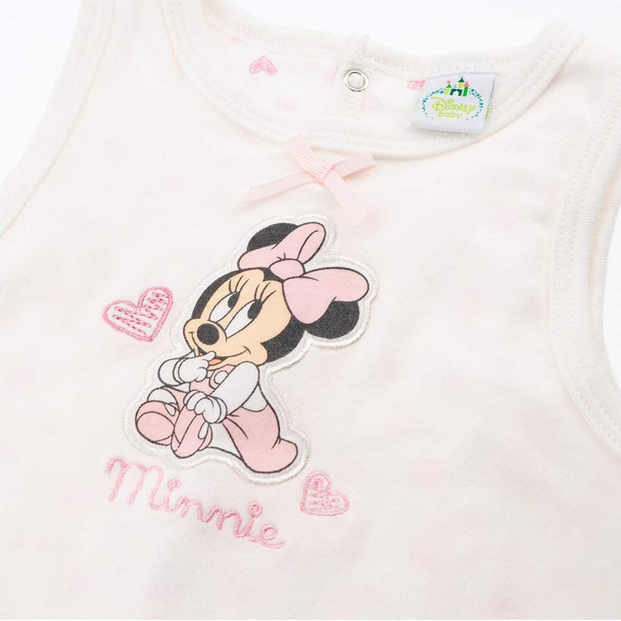 Set 3 pezzi tutina pagliaccetto body e giacchino Disney Minnie neonata 3428