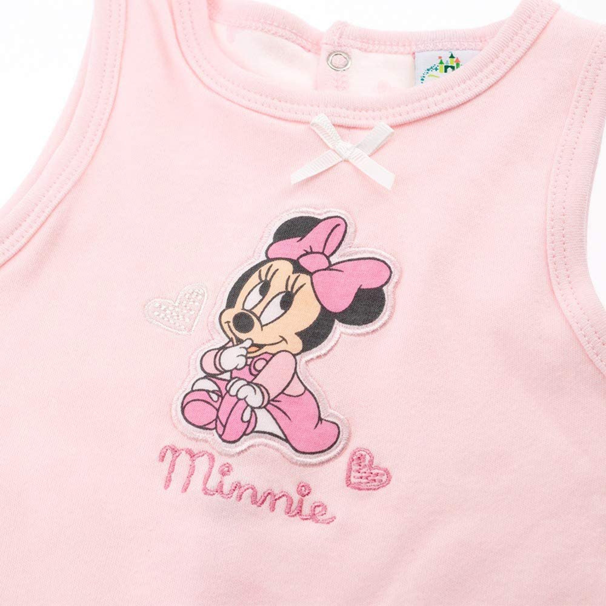 Set 3 pezzi tutina pagliaccetto body e giacchino Disney Minnie neonata 3428