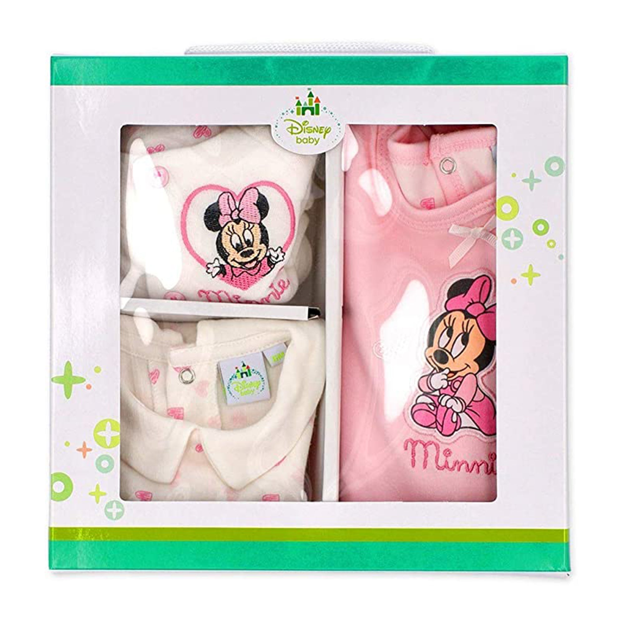 Set 3 pezzi tutina pagliaccetto body e giacchino Disney Minnie neonata 3428