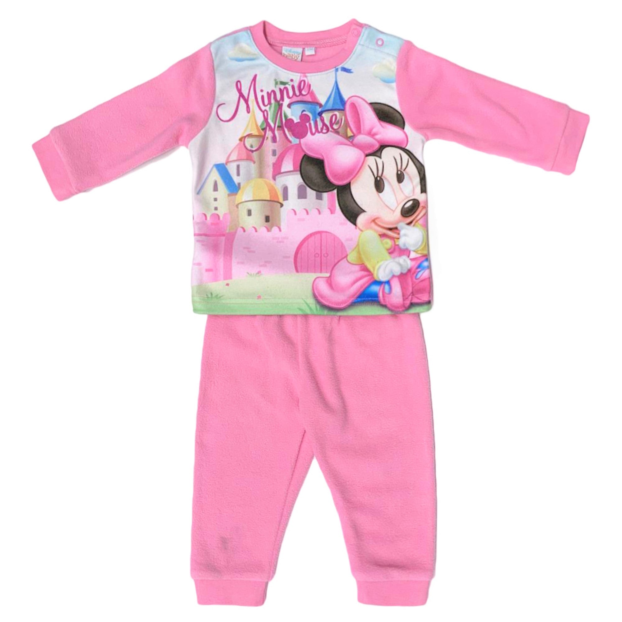 Pigiama neonato ufficiale Disney Minnie Baby maniche lunghe in pile bambina 3430